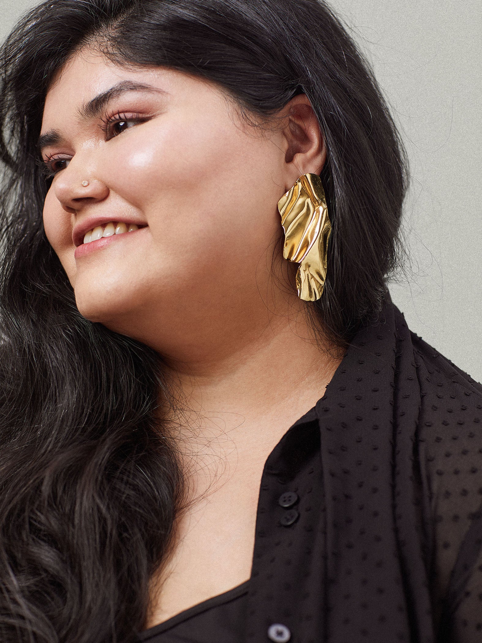 Gold Abstract Earrings