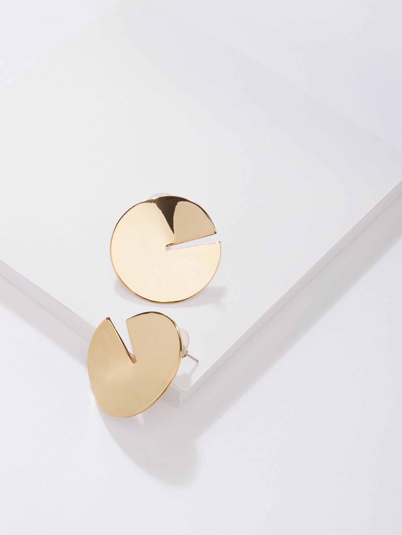 Gold Disc Earrings