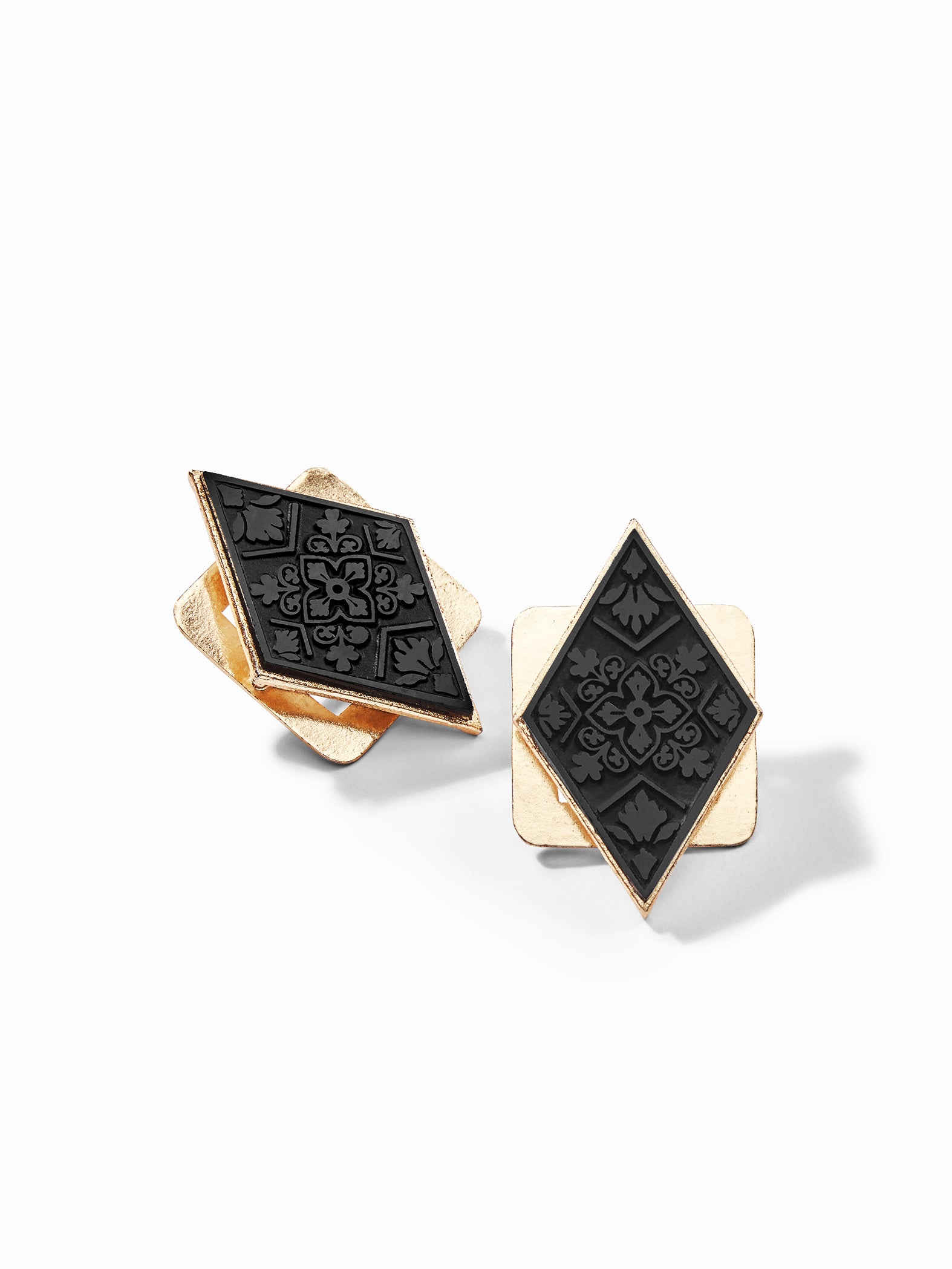 Gold Onyx Studs