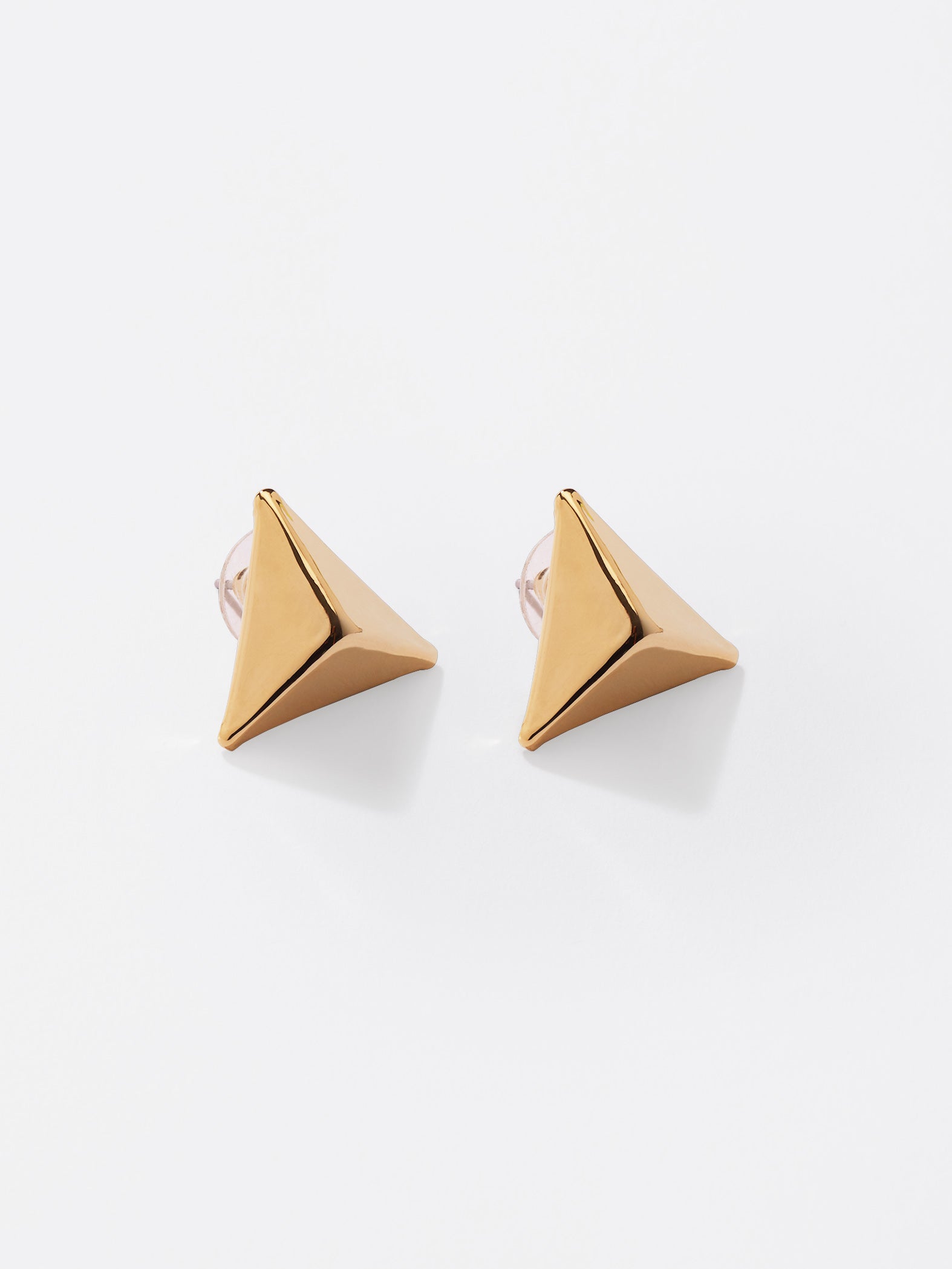 Gold Pyramid Studs