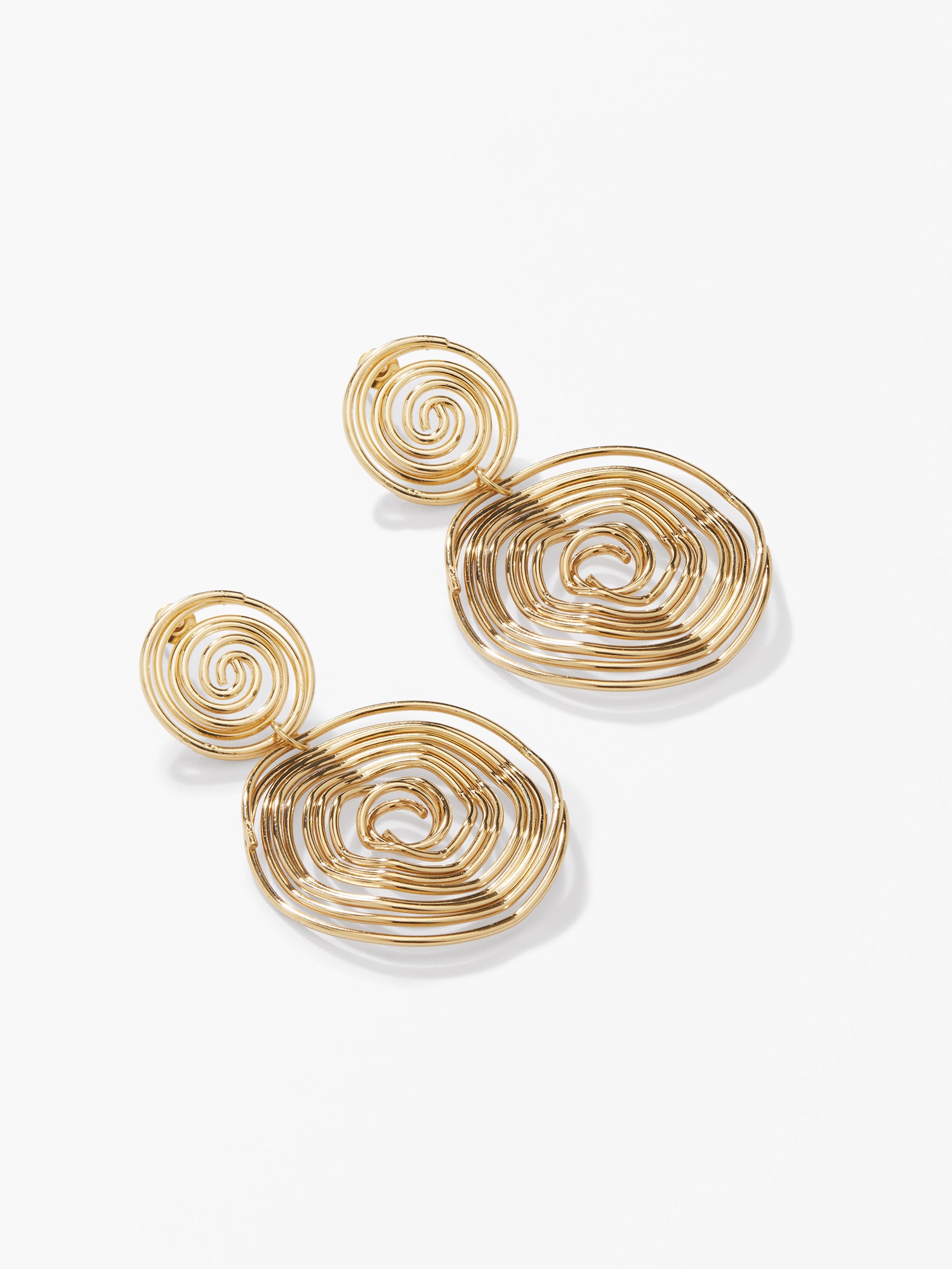 Gold Spiral Earrings