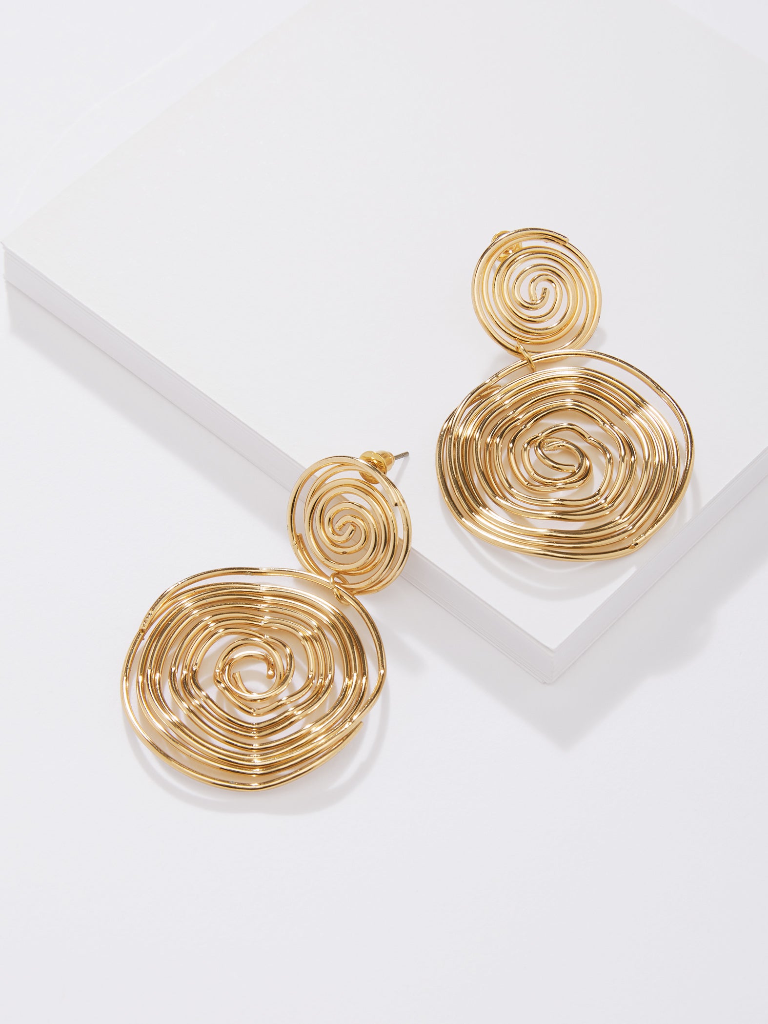 Gold Spiral Earrings