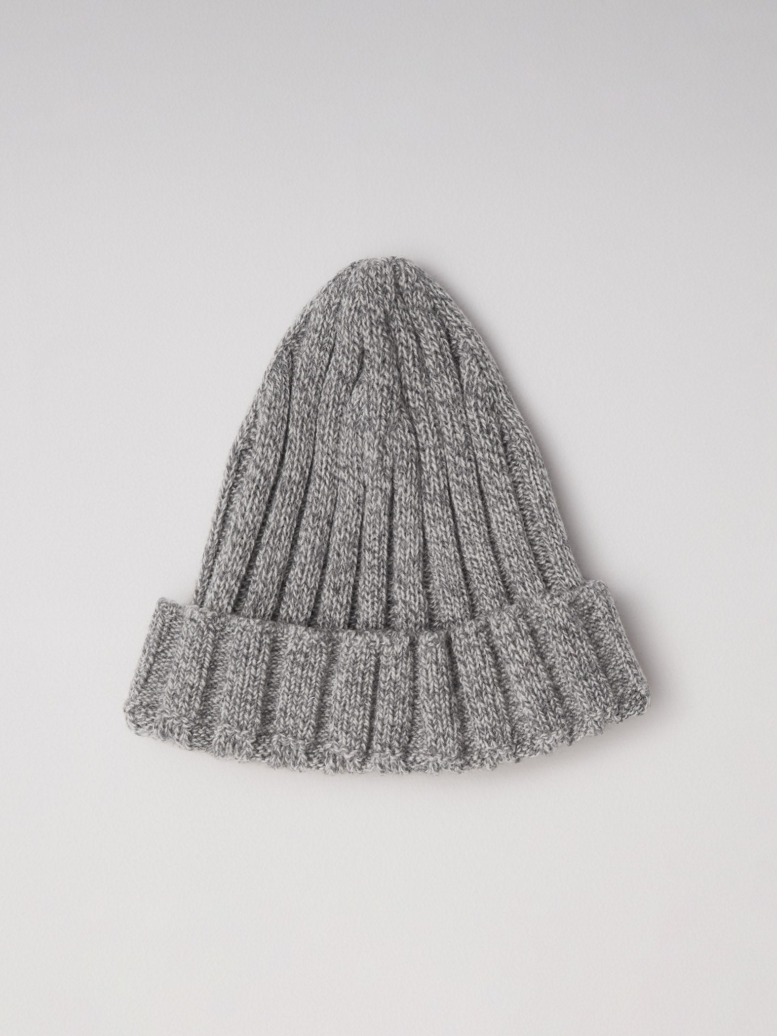 Grey Ribbed Beanie