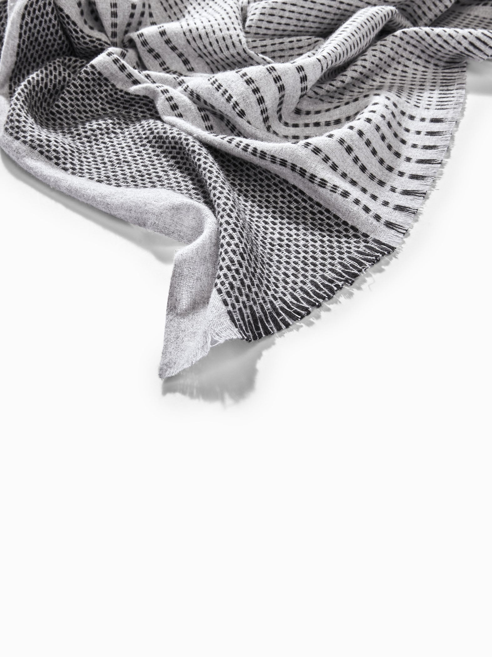 Grey Stripe Scarf