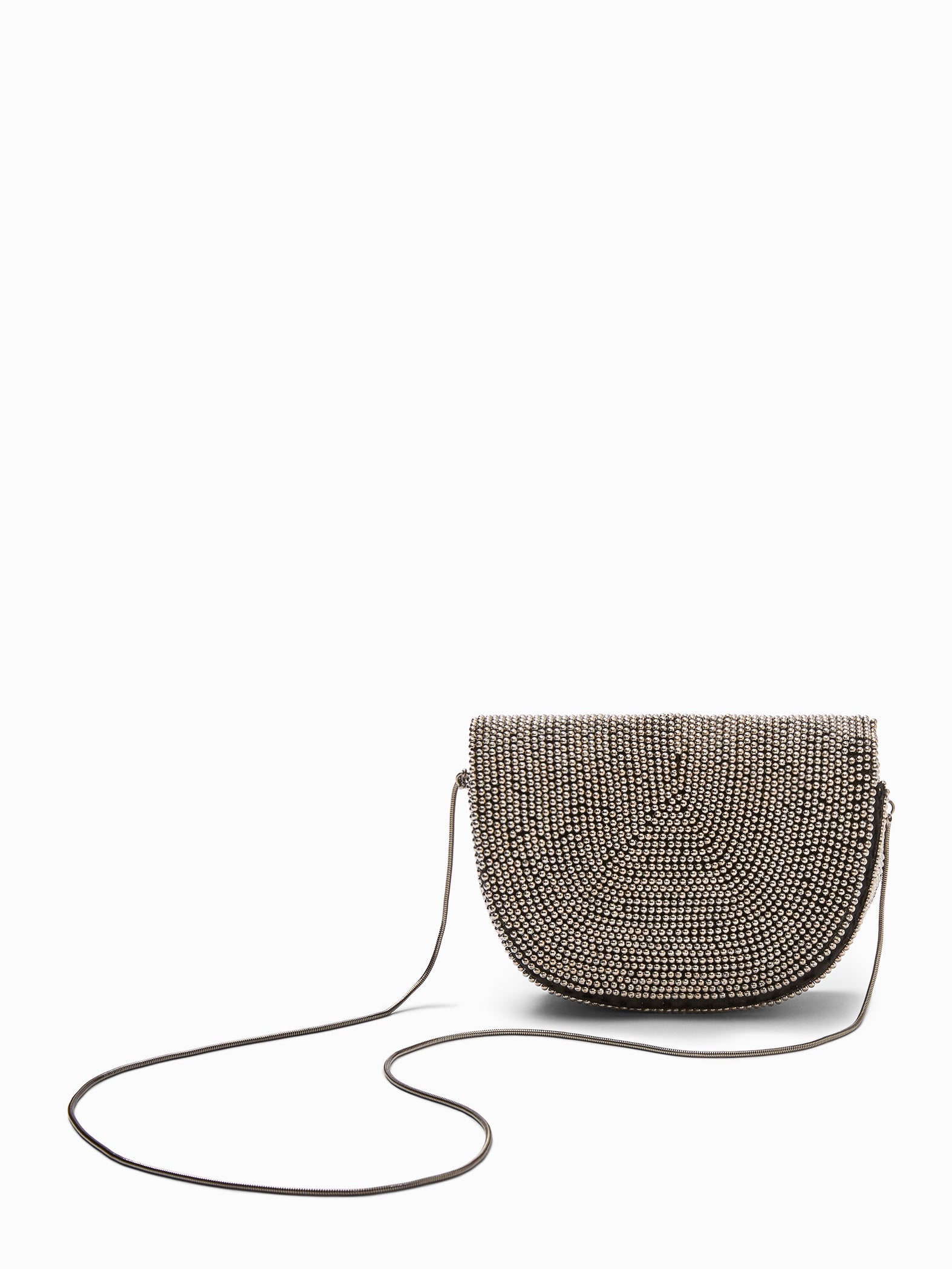 Gunmetal Beaded Sling Bag