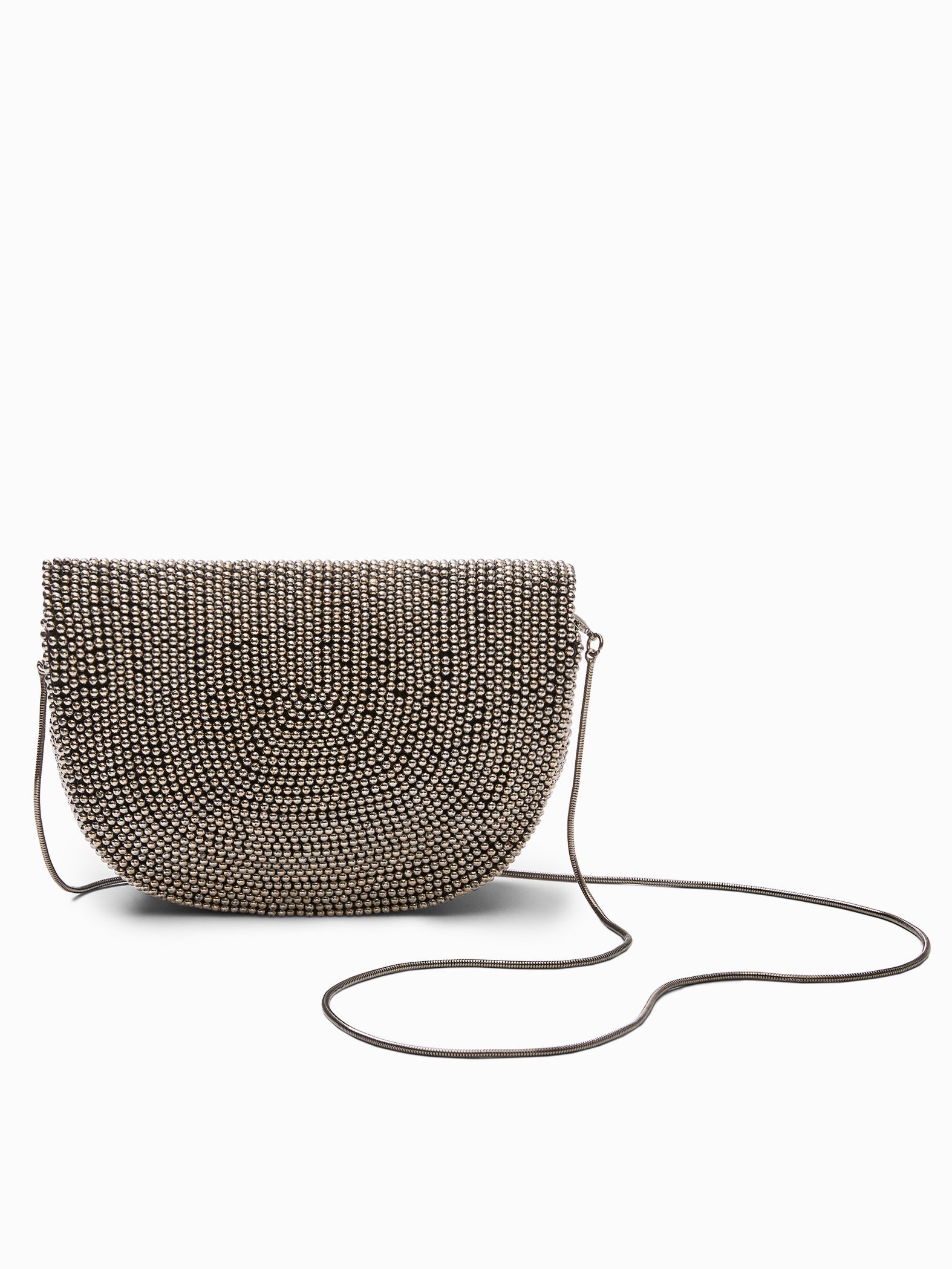 Gunmetal Beaded Sling Bag