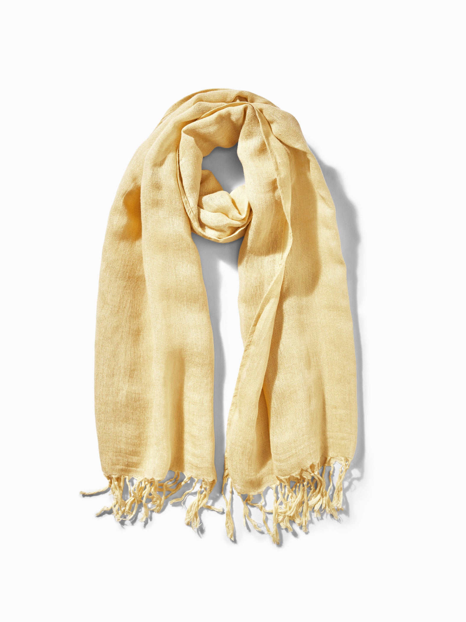 Lemon Linen Scarf