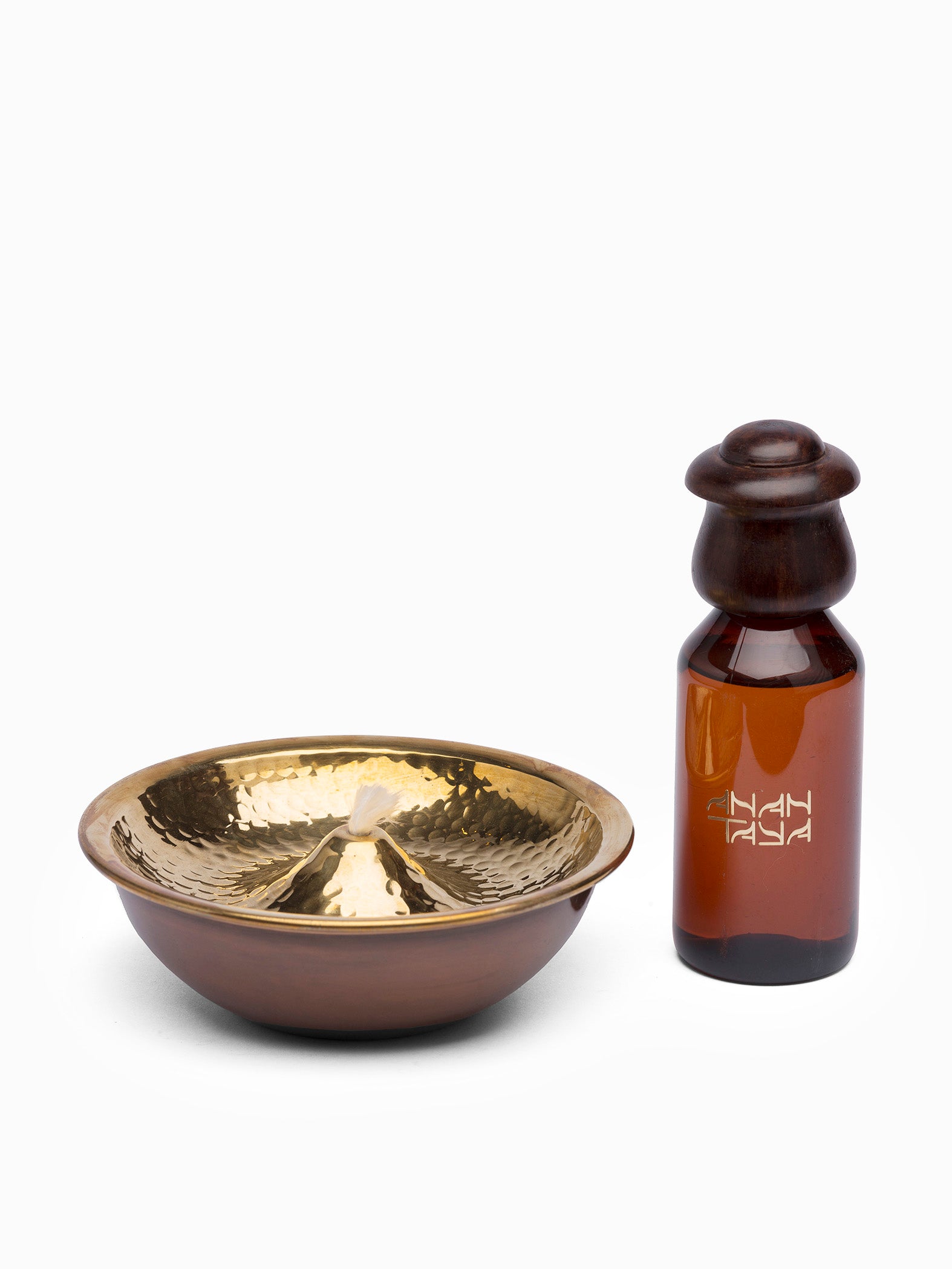 Lift Top Lau Diya Brass Oil Lamp Small by AnanTaya