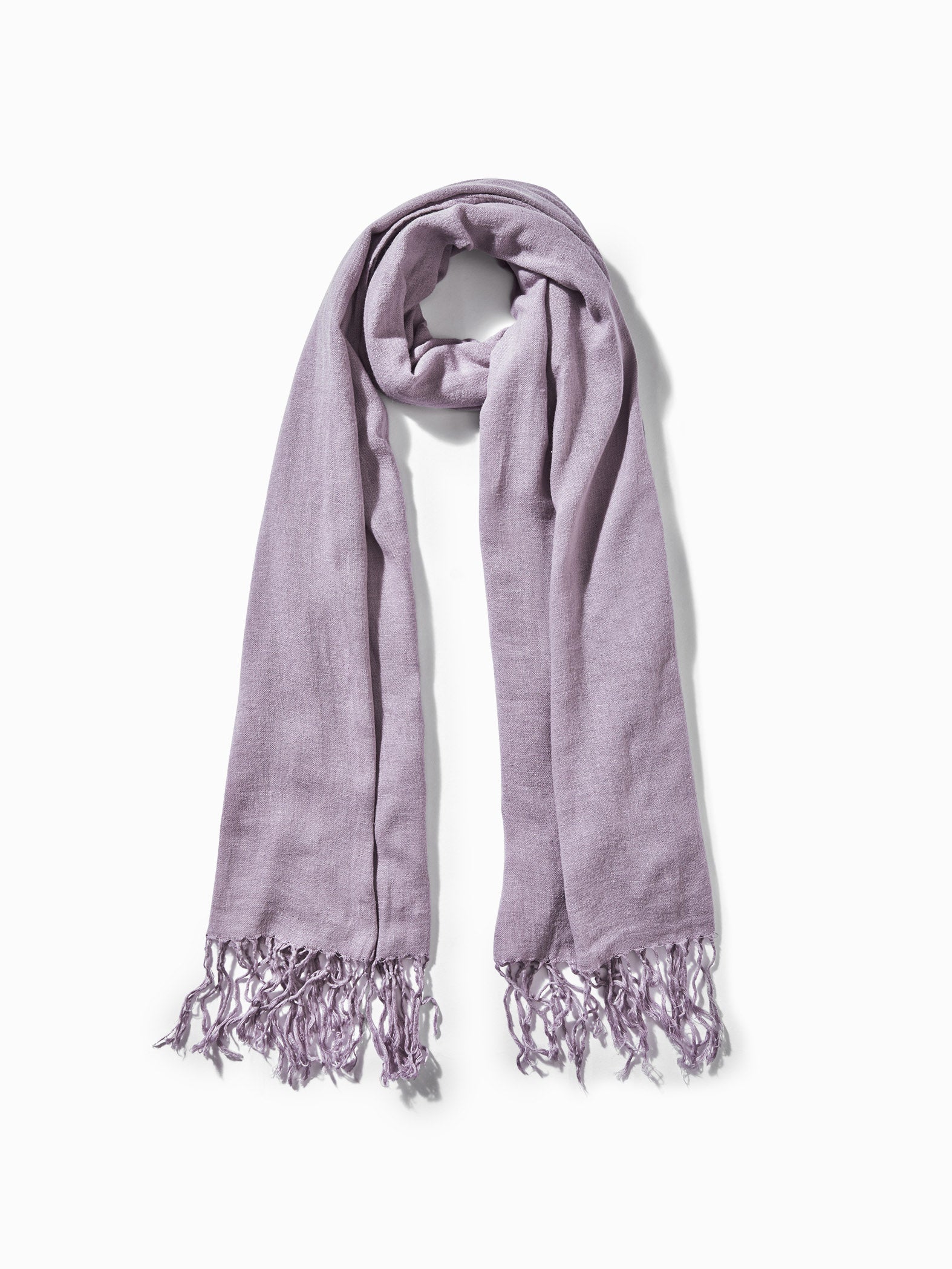 Mauve Linen Scarf