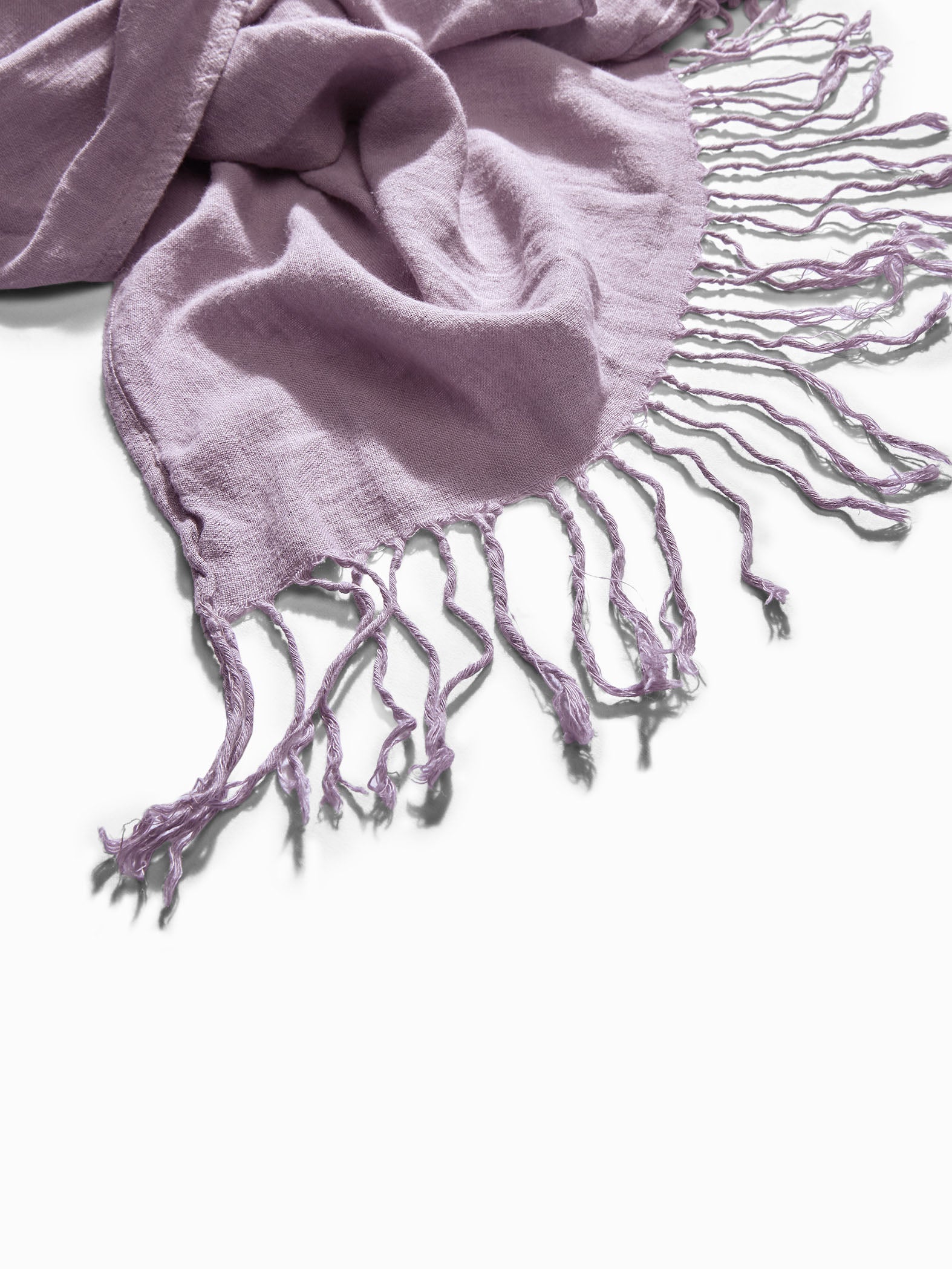 Mauve Linen Scarf