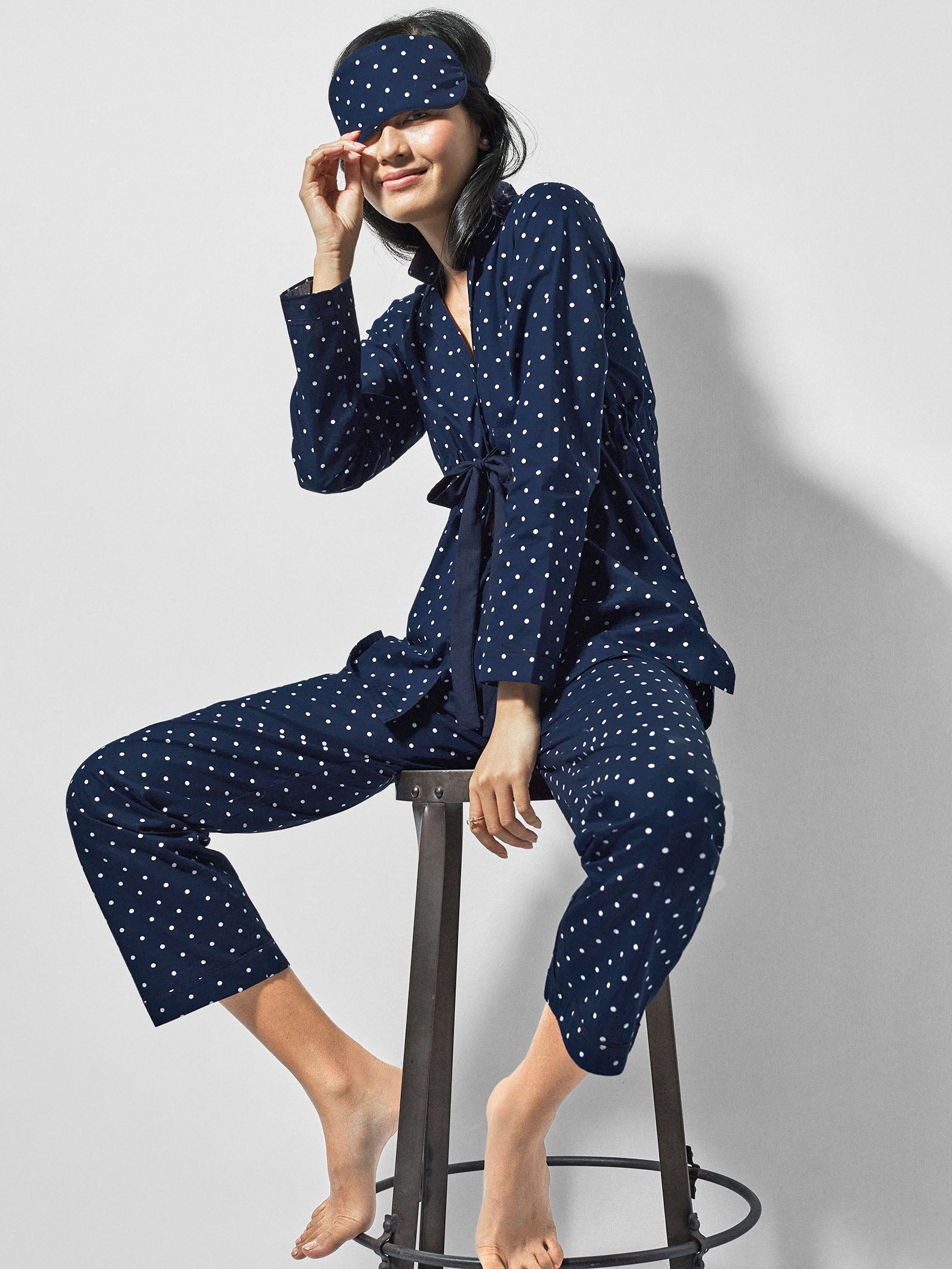 Midnight Polka Eye Mask