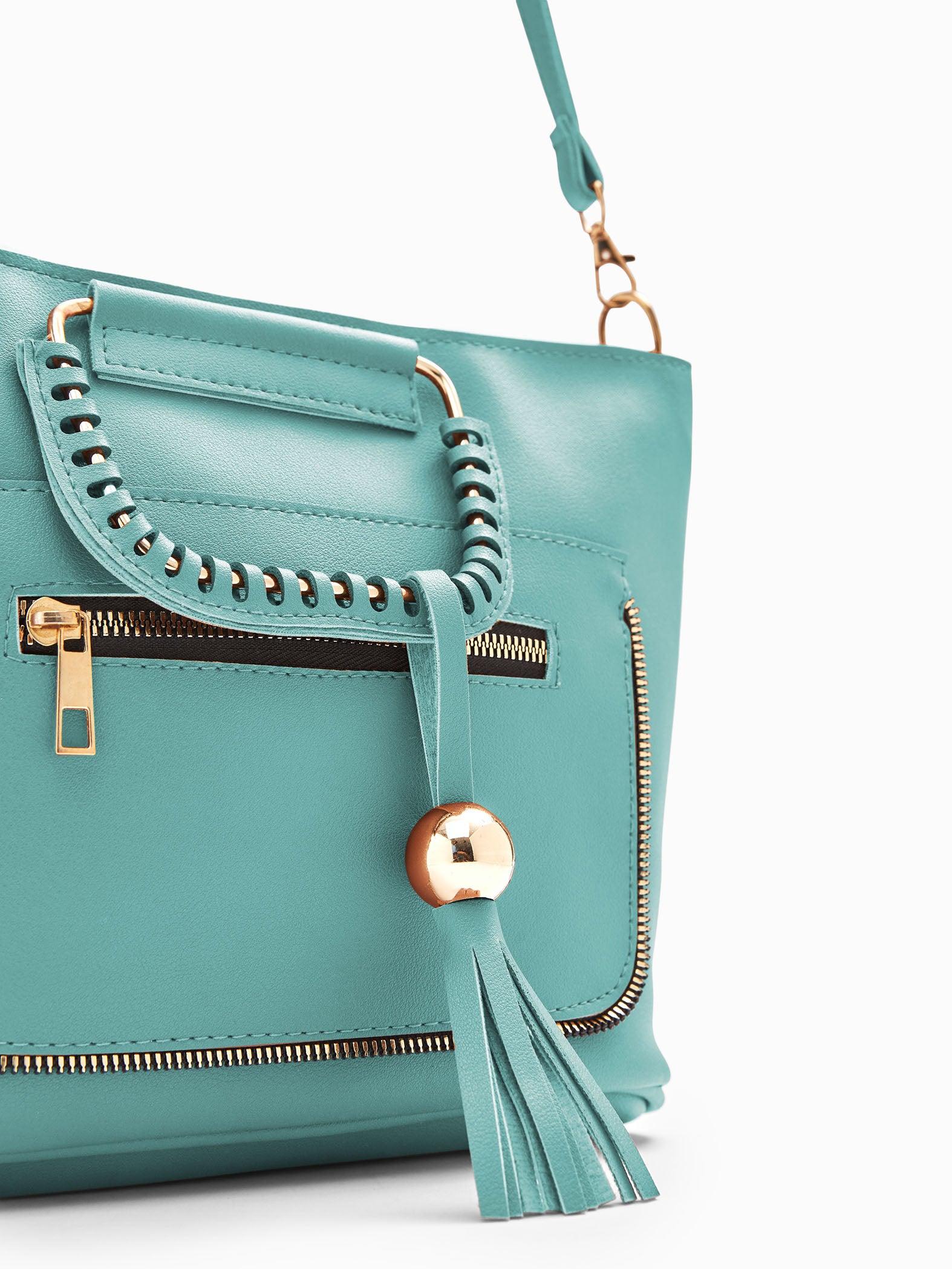 Mint Tassle Tote