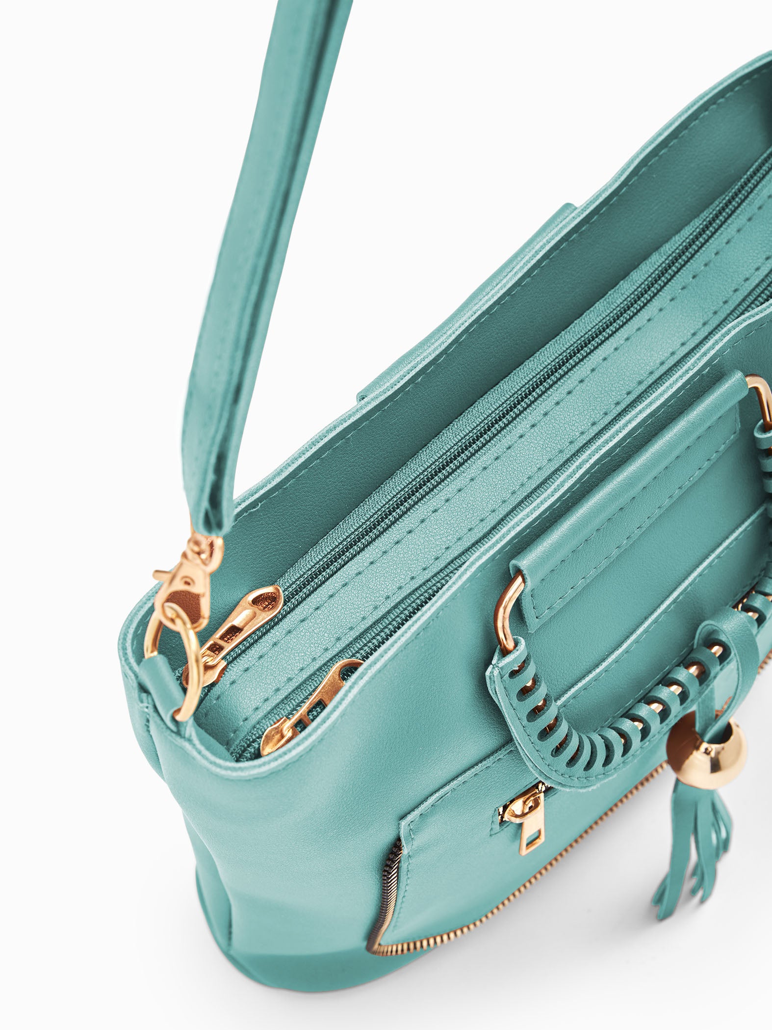 Mint Tassle Tote