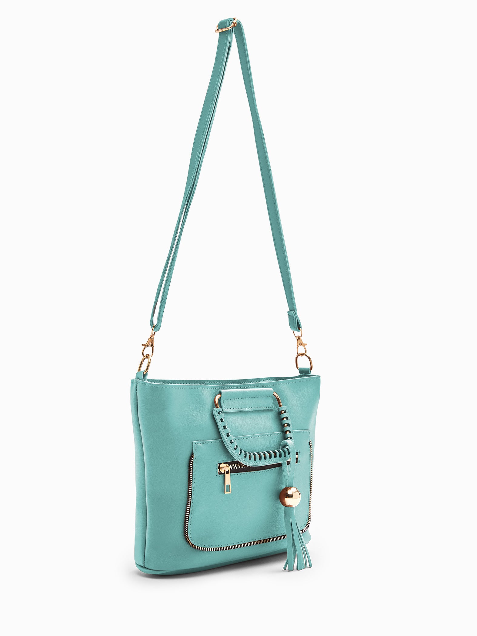 Mint Tassle Tote