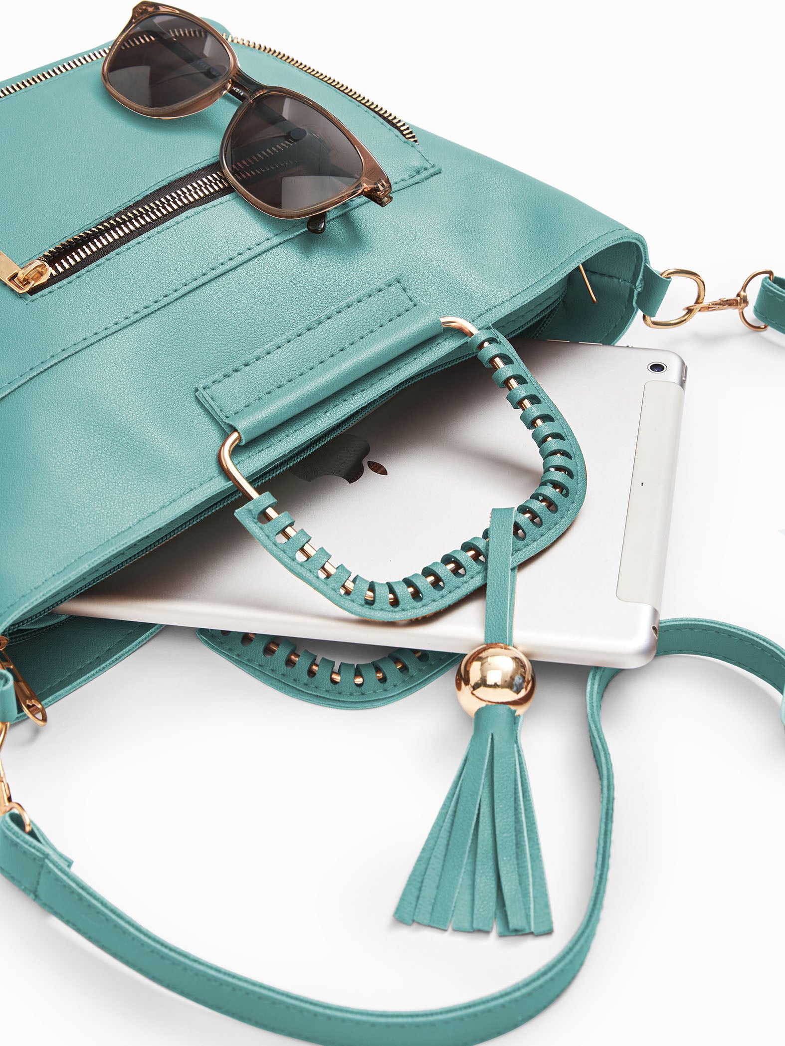 Mint Tassle Tote