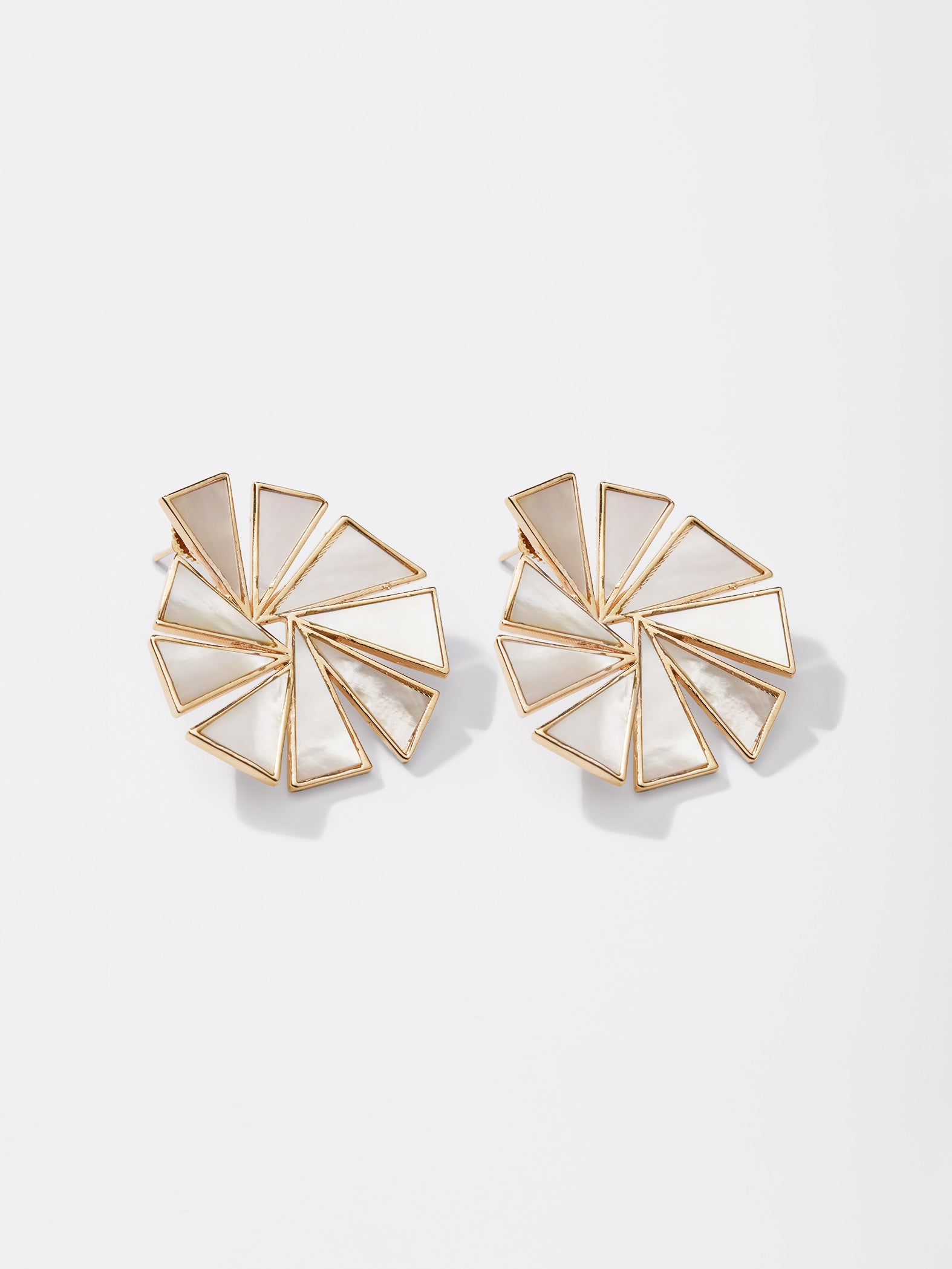 Mother of Pearl Geo Earrings