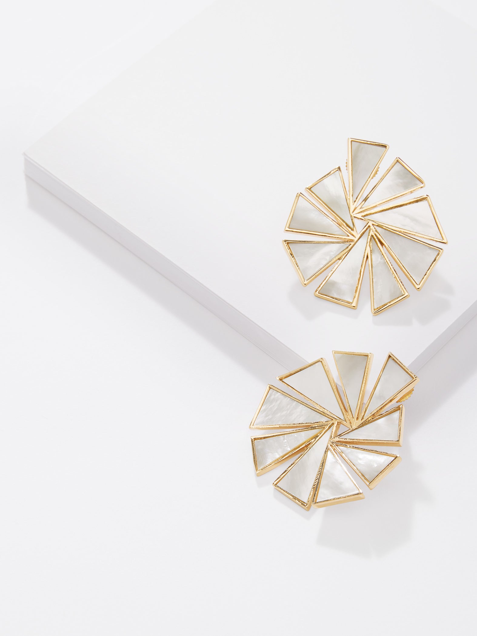 Mother of Pearl Geo Earrings