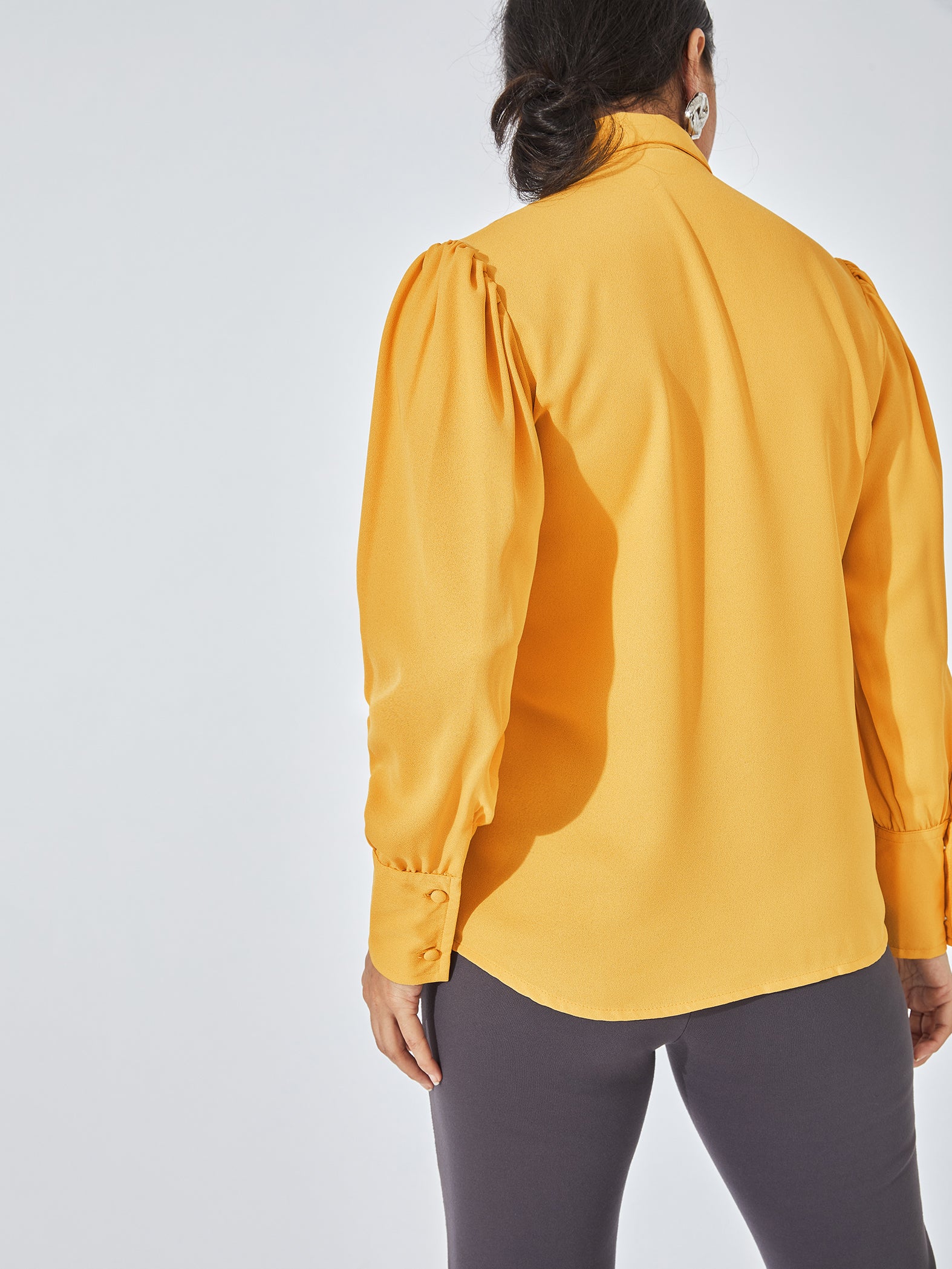 Mustard Crepe Shirt