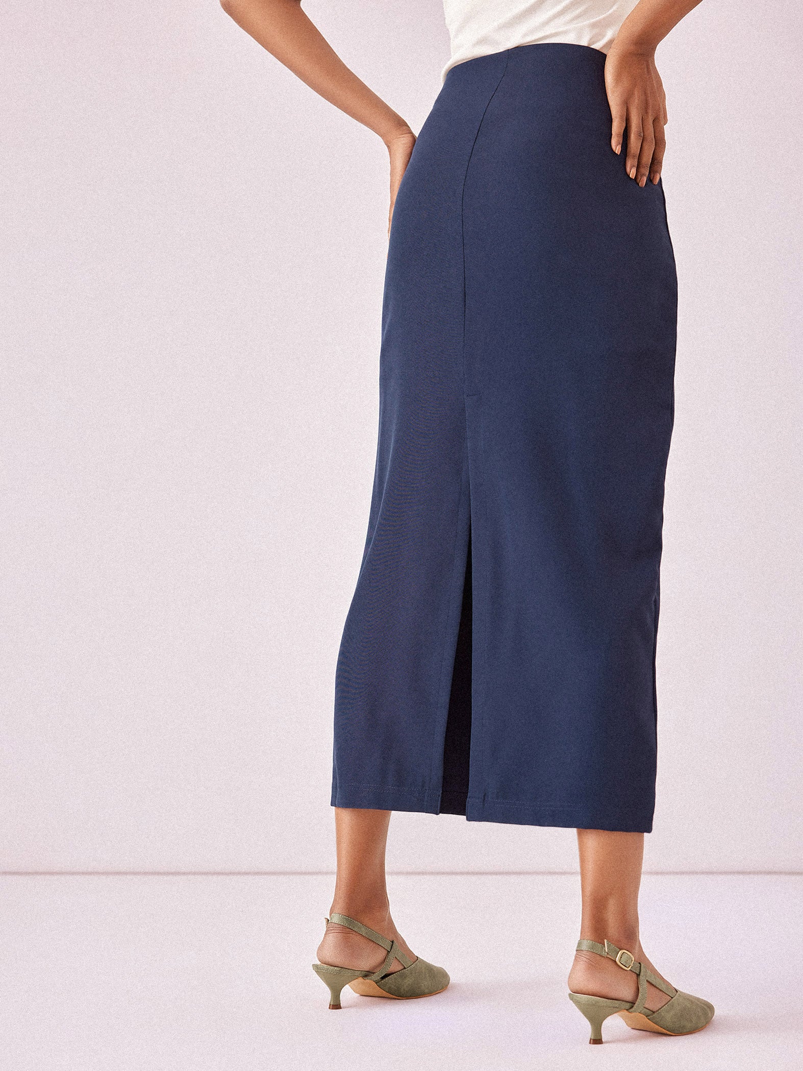 Navy Maxi Skirt