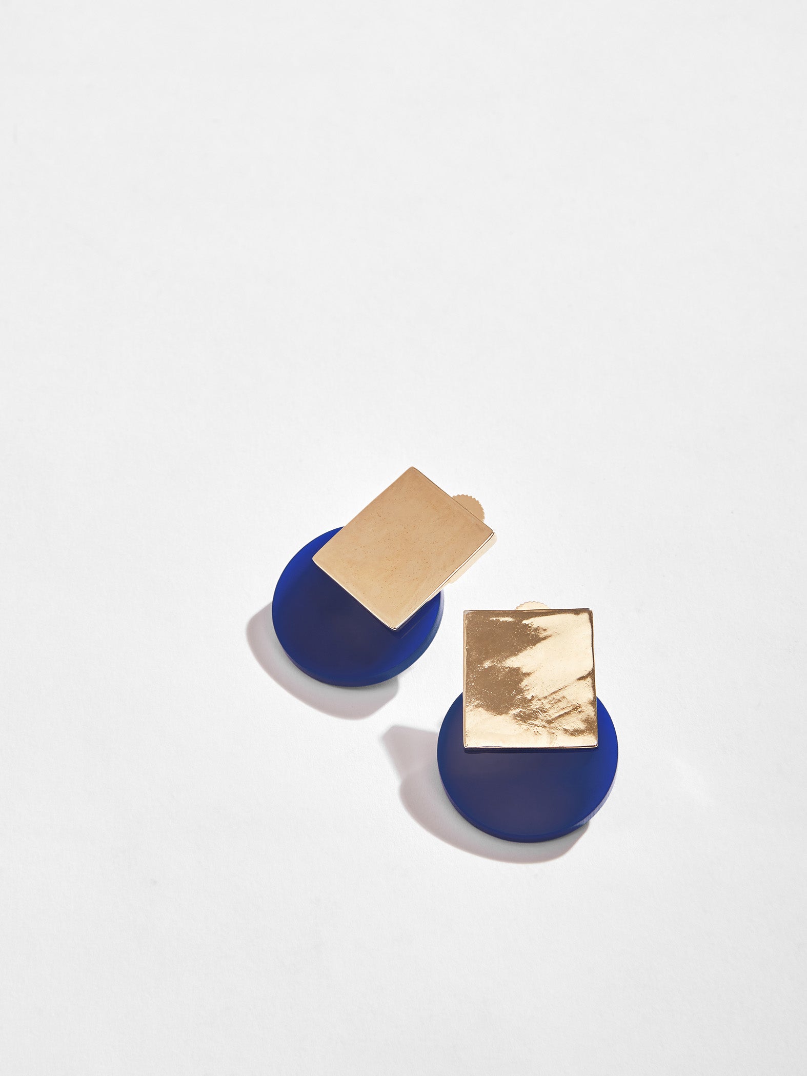 Navy & Gold Geo Studs