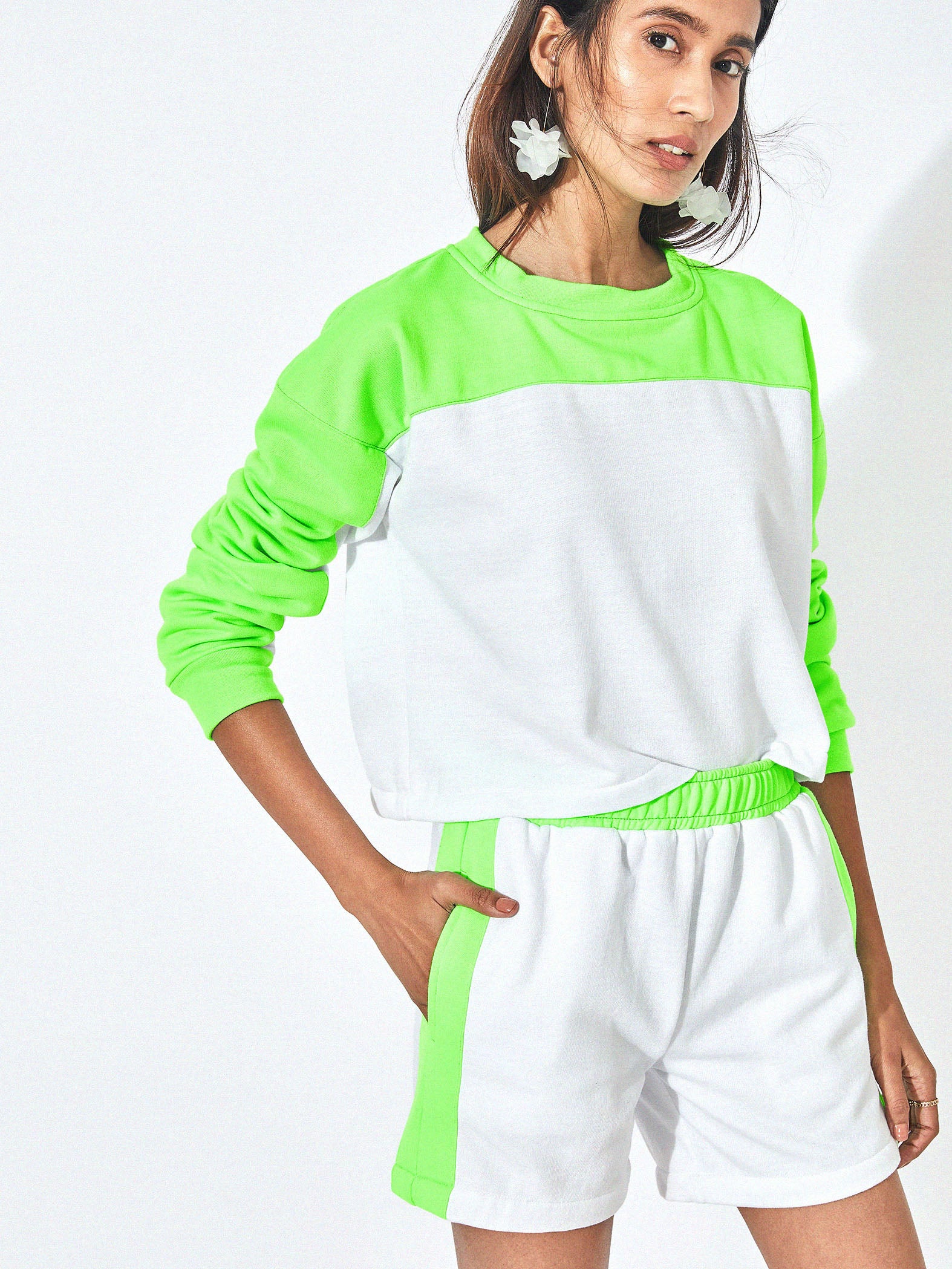 Neon Colour Block Full Sleeve Tee