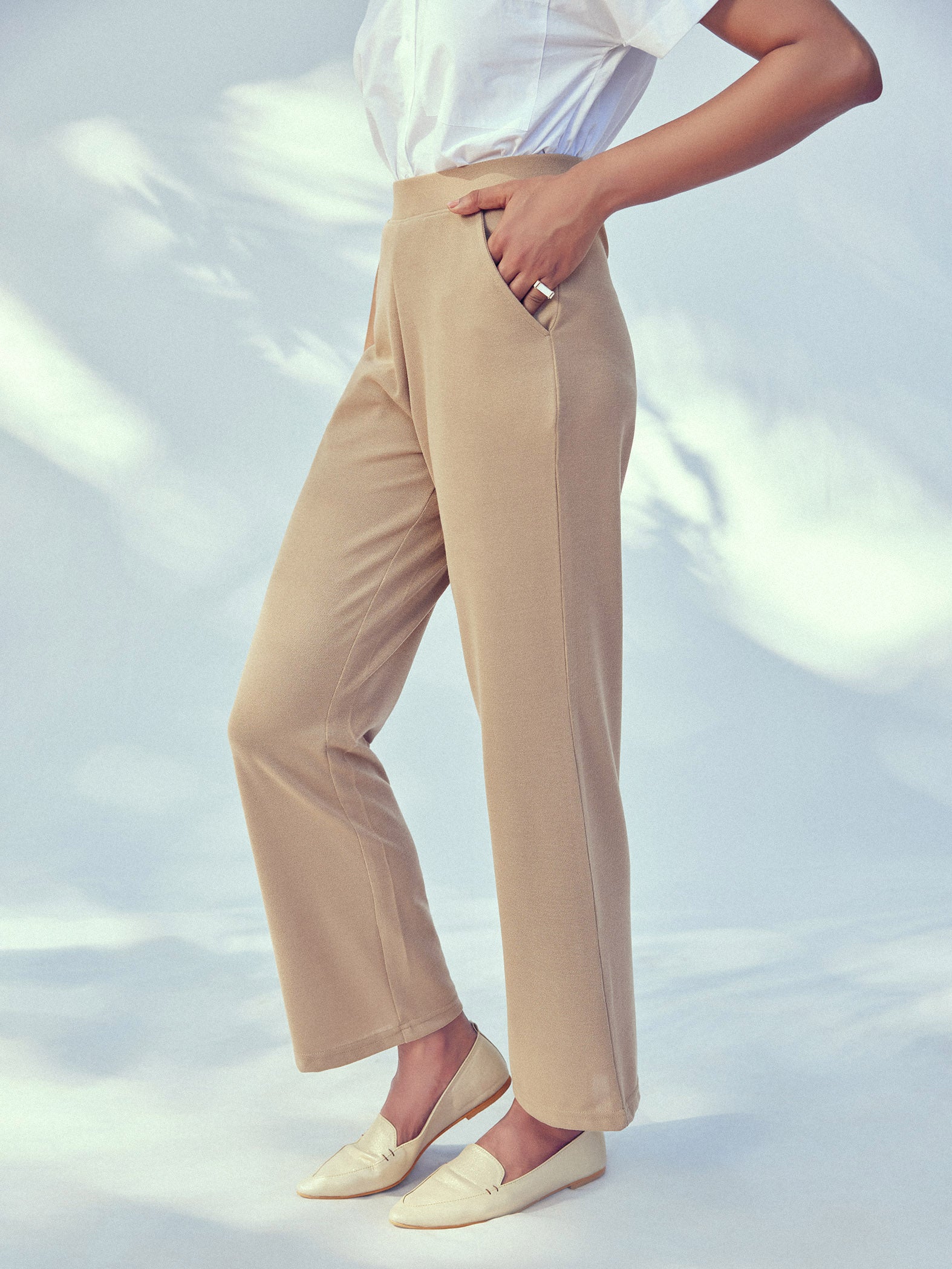 Women Beige Trousers  Buy Women Beige Trousers online in India