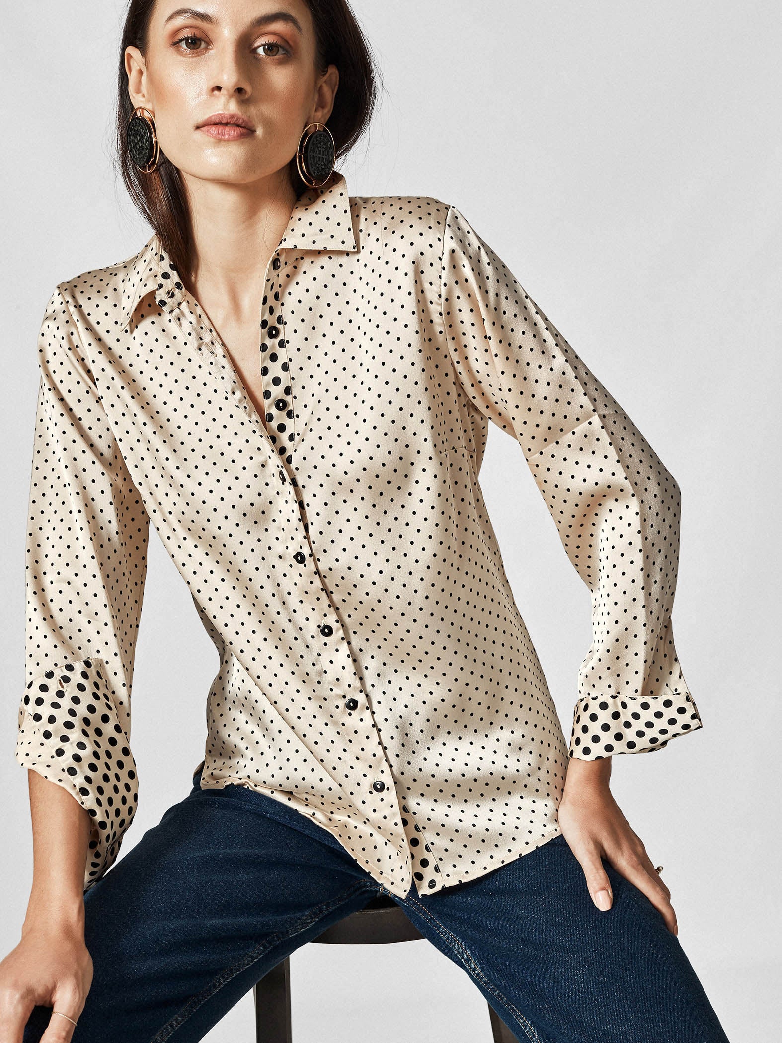 Nude Dotted Shirt