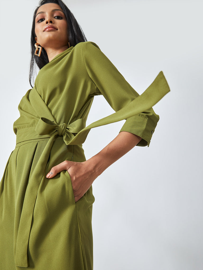 Olive Blazer Jumpsuit