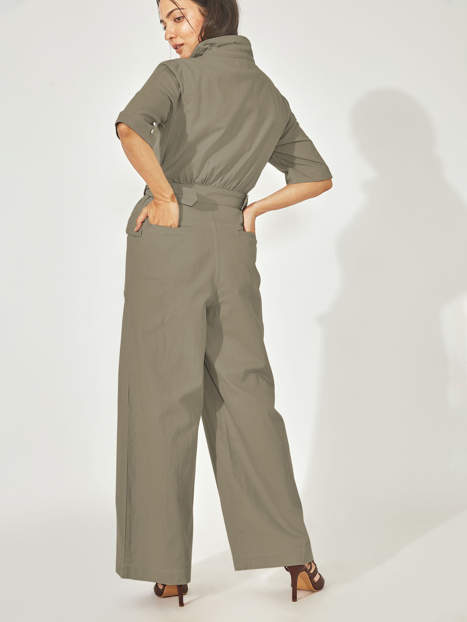 Olive Buckle Jumpsuit