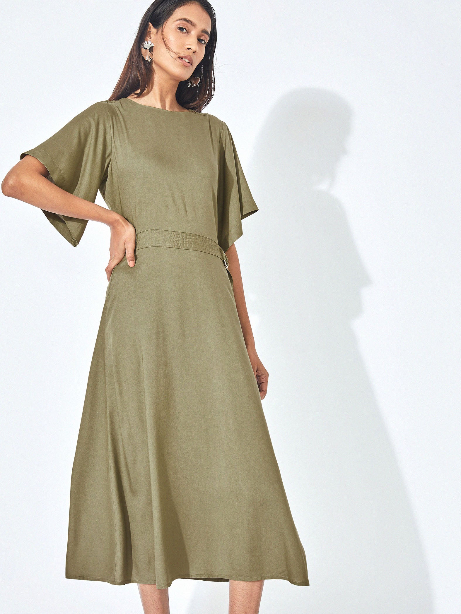 Olive D-buckle Dress