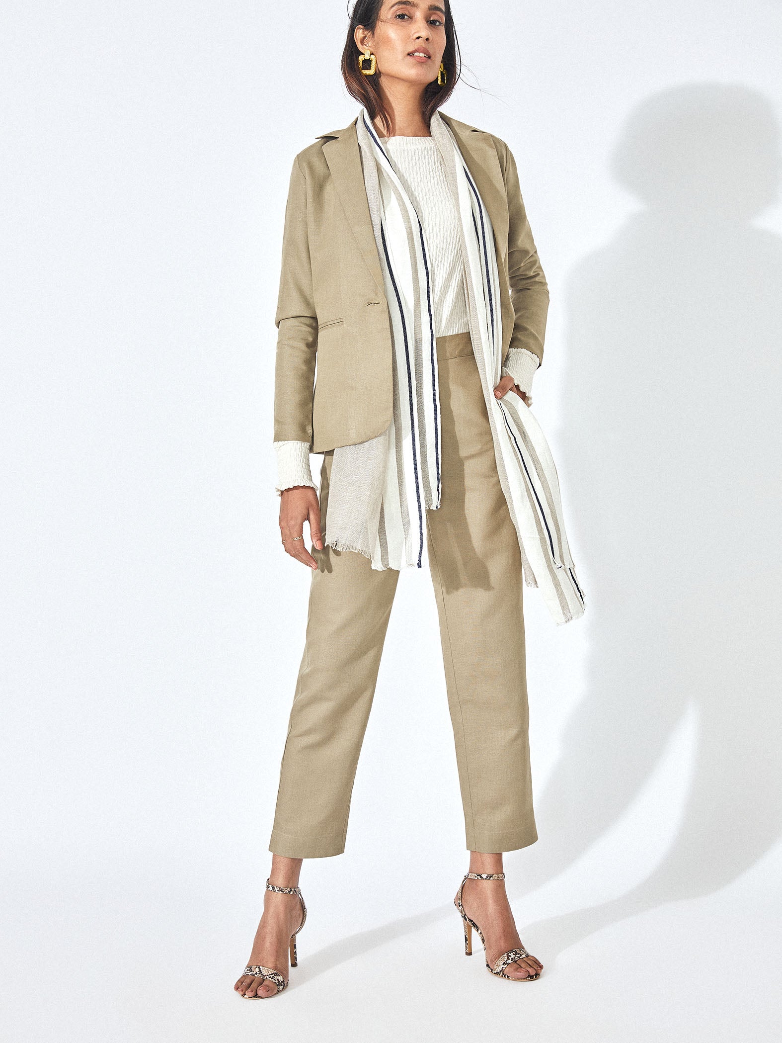 Olive Linen Blazer