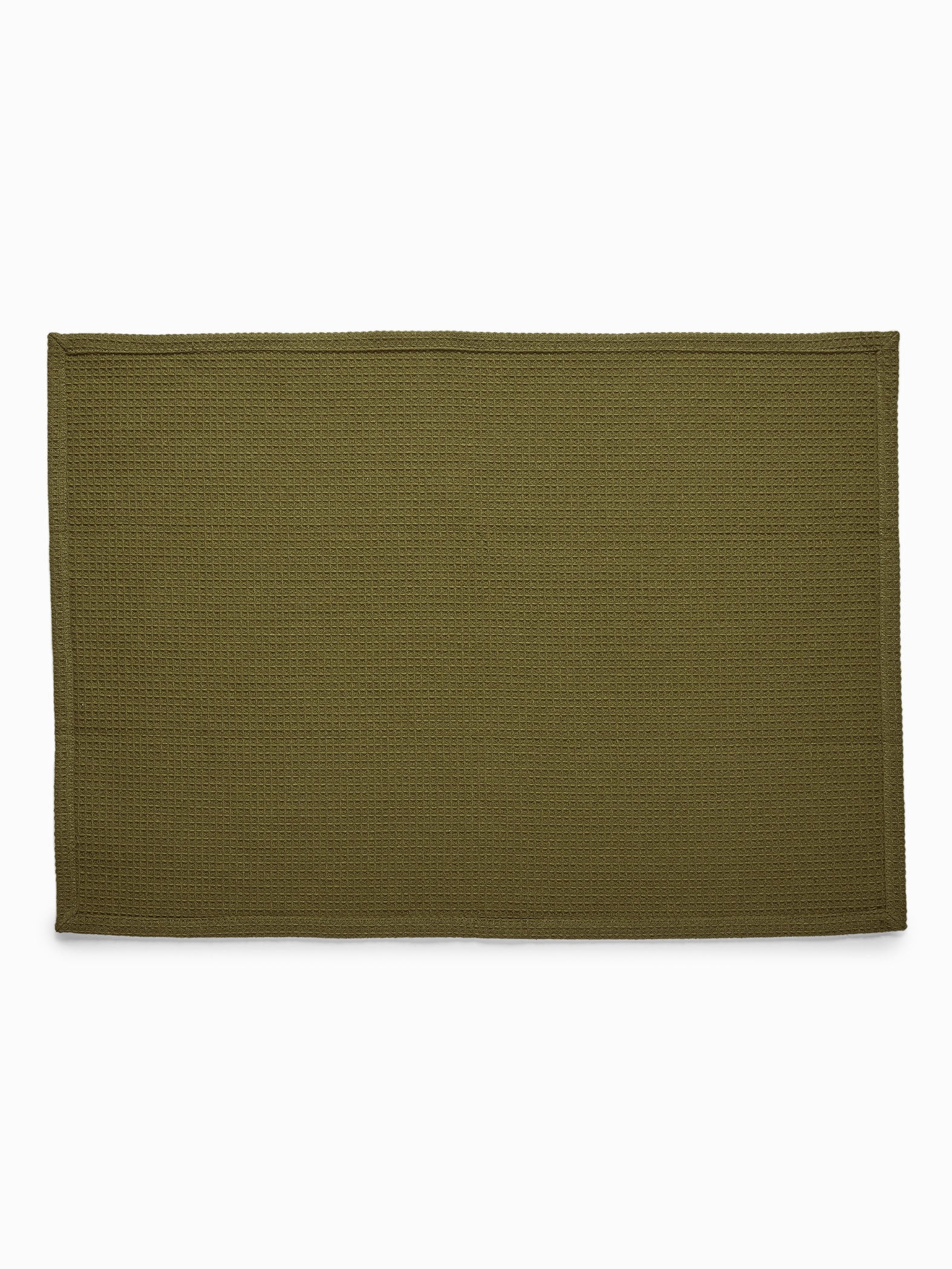 Olive Waffle Hand Towel