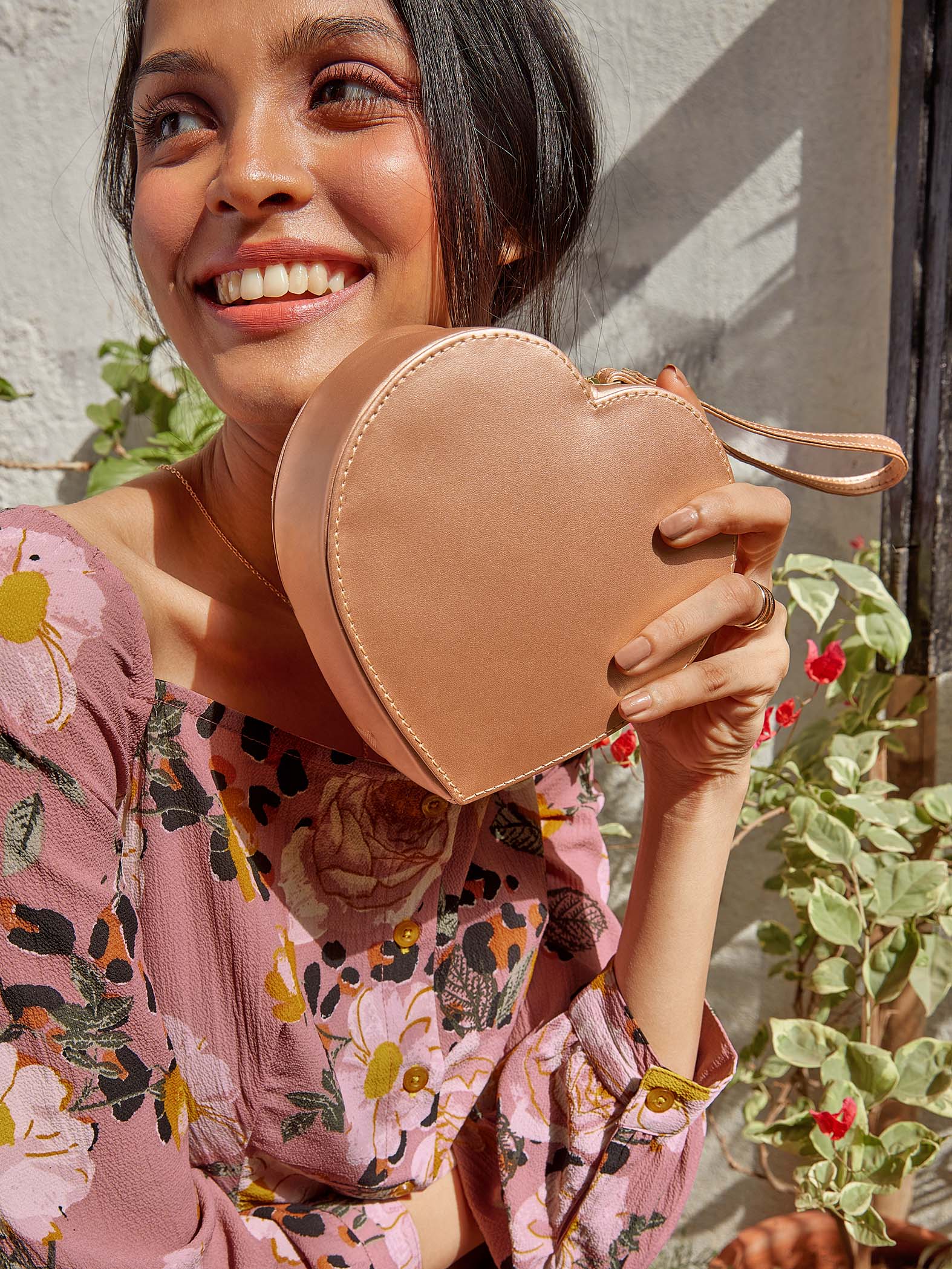 Rose Gold Heart Bag