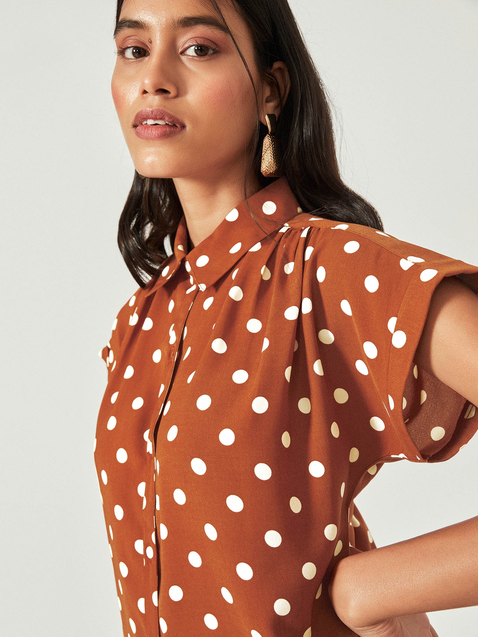 Rust Polka Shirt