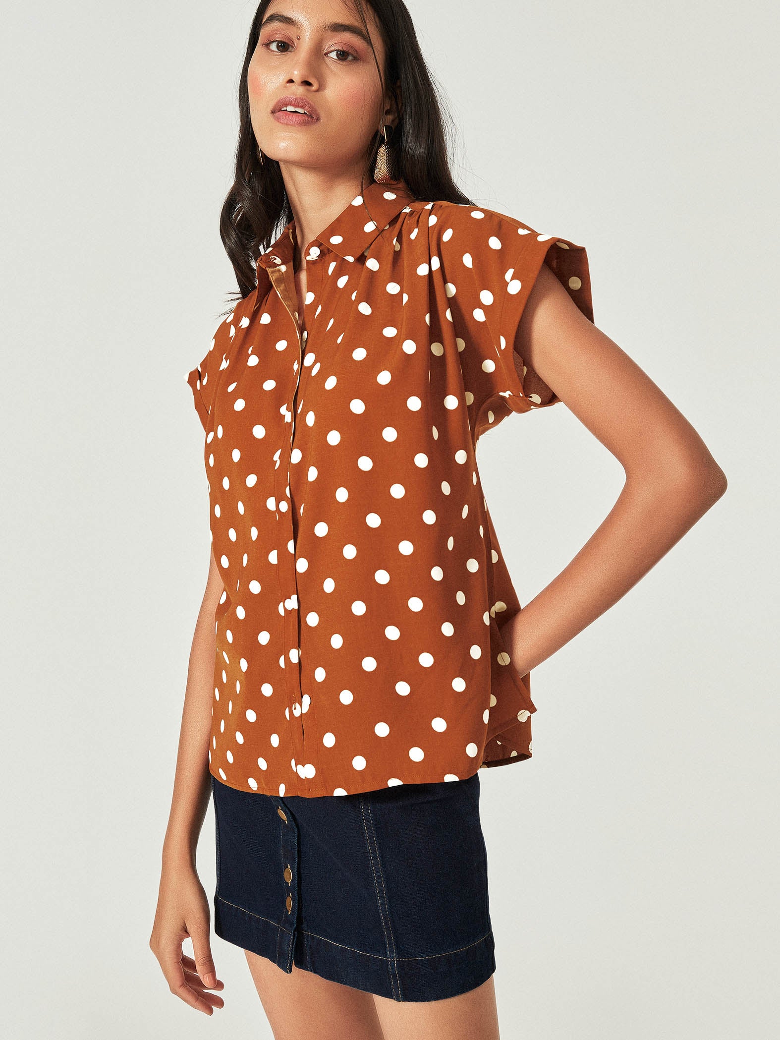 Rust Polka Shirt