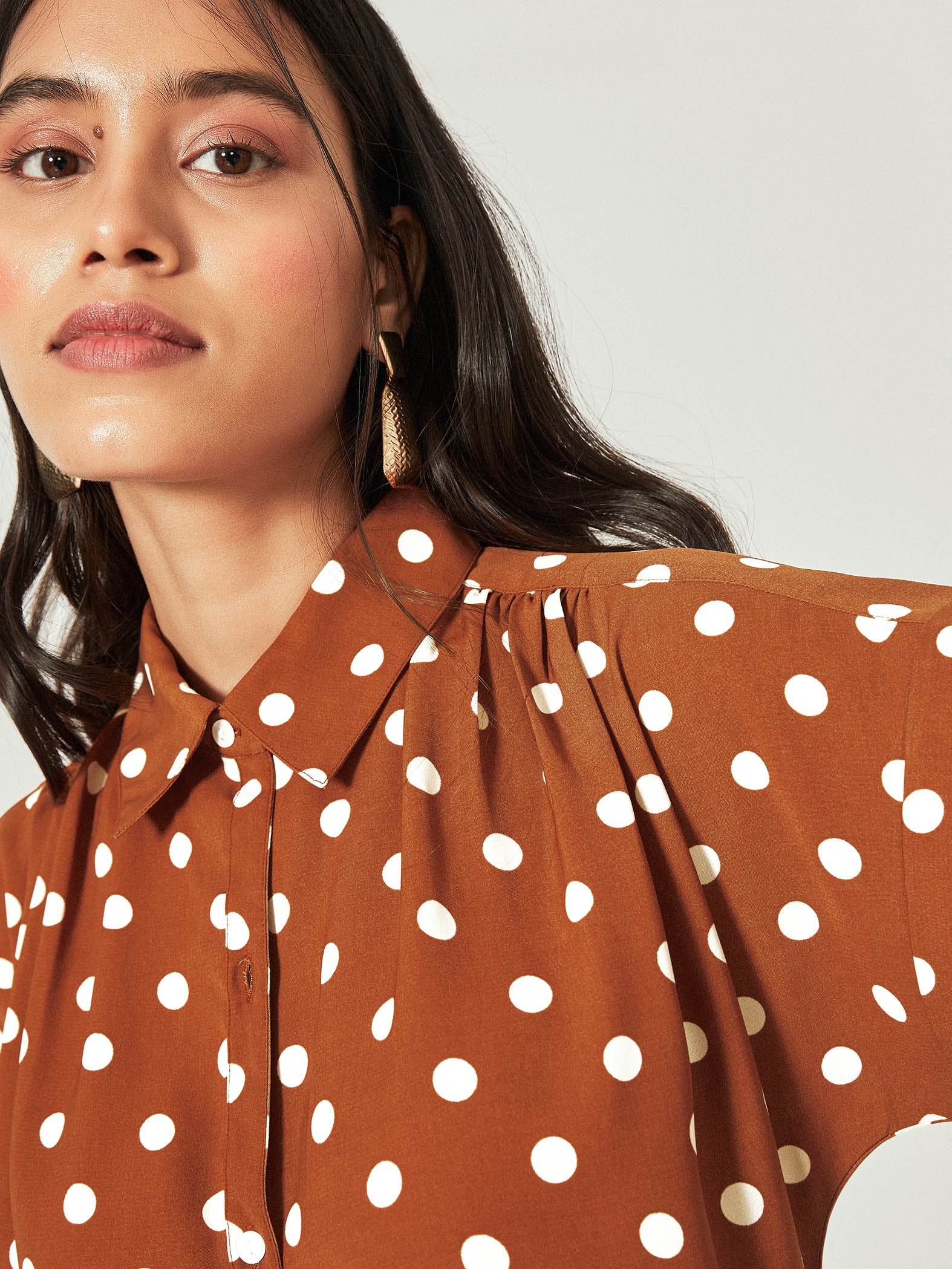 Rust Polka Shirt