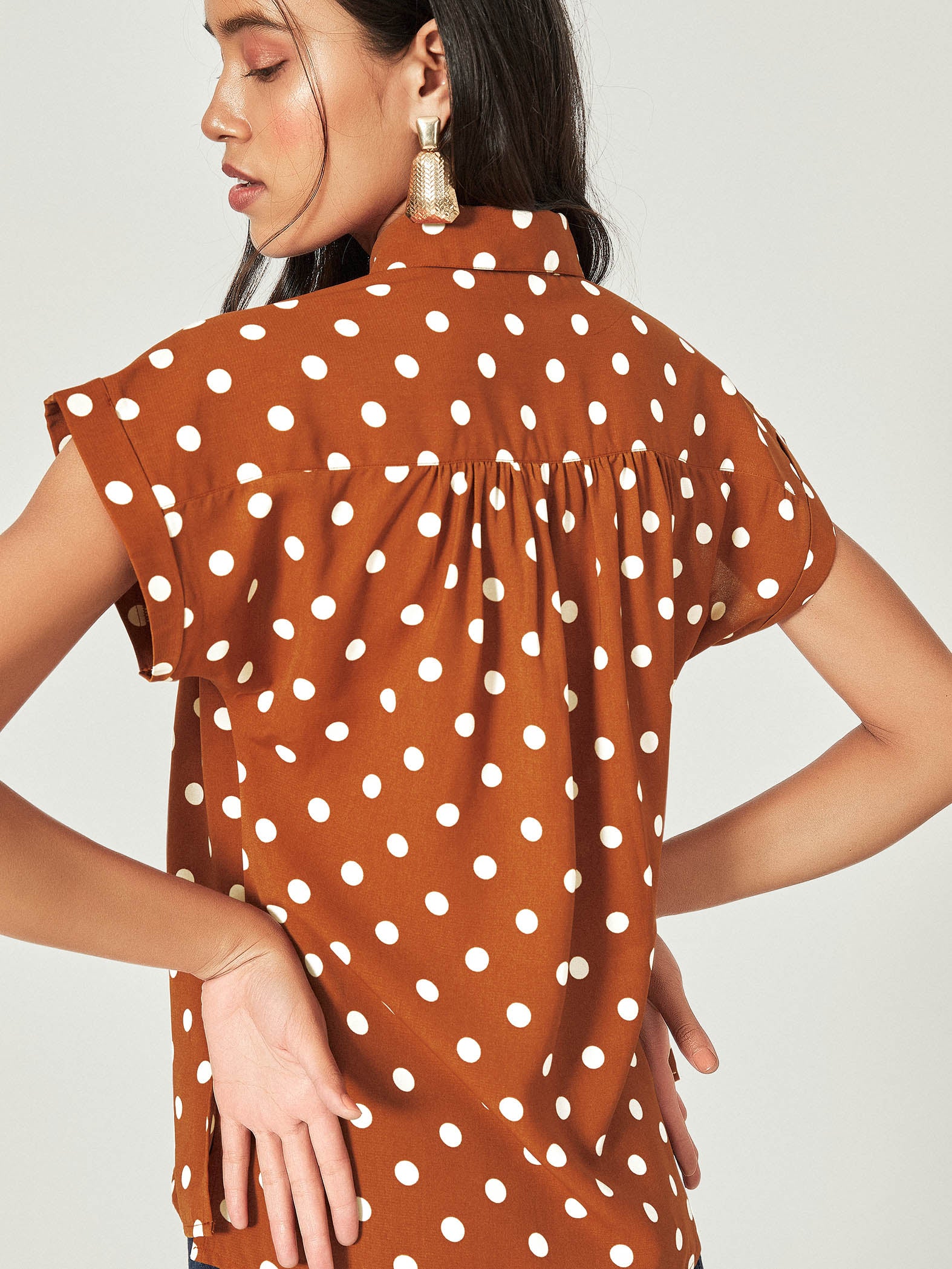 Rust Polka Shirt