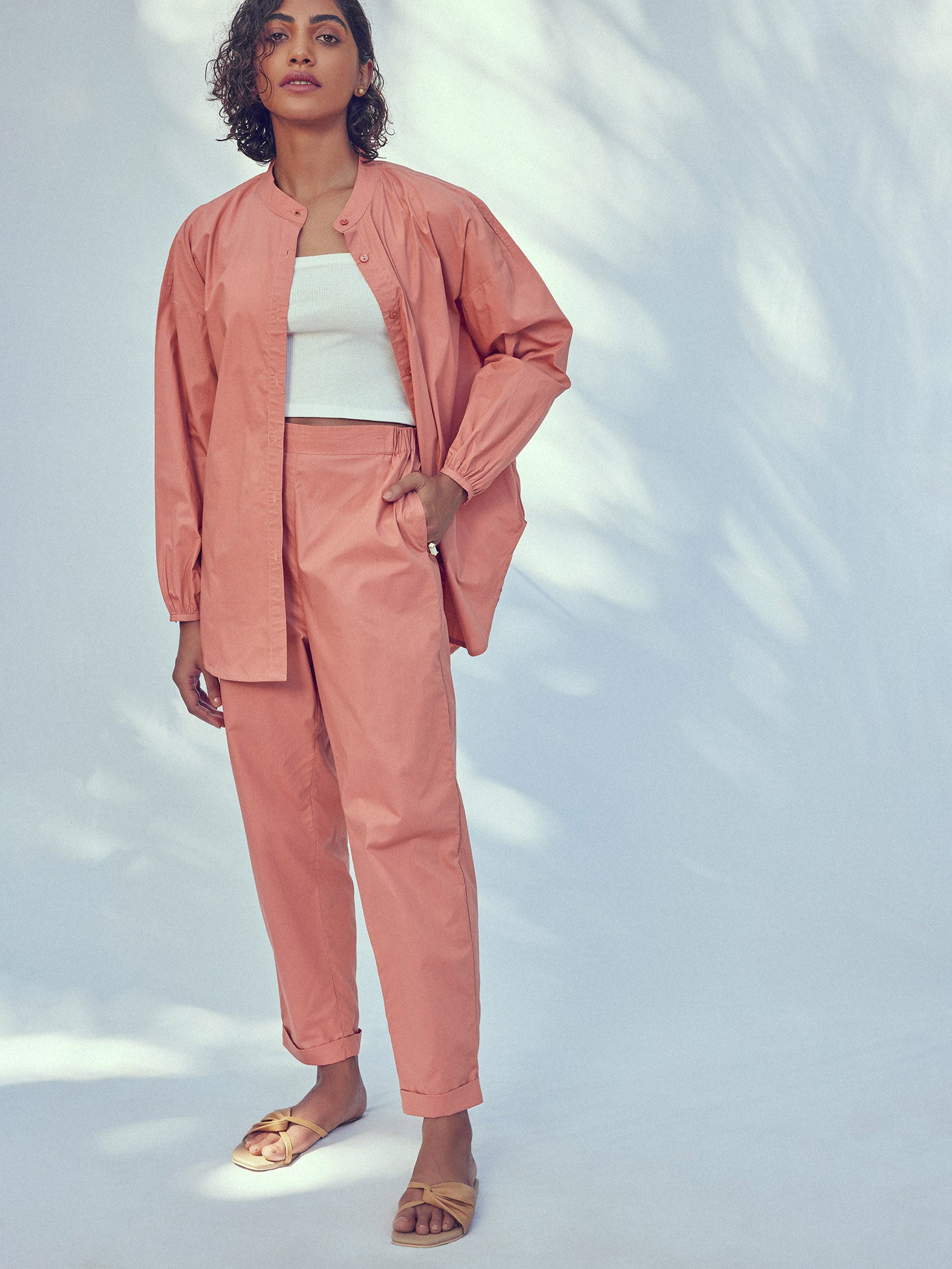 Rust Poplin Trousers