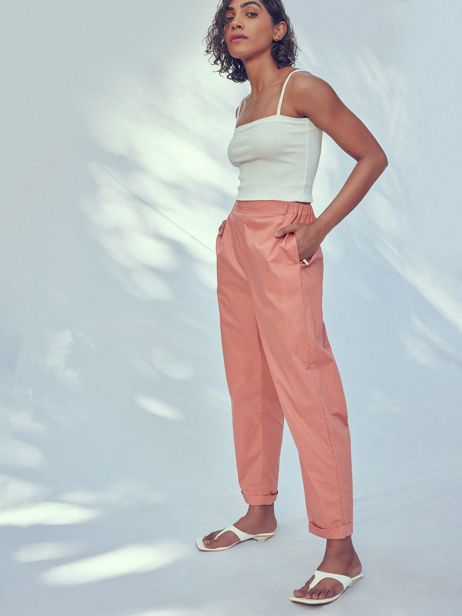 Rust Poplin Trousers