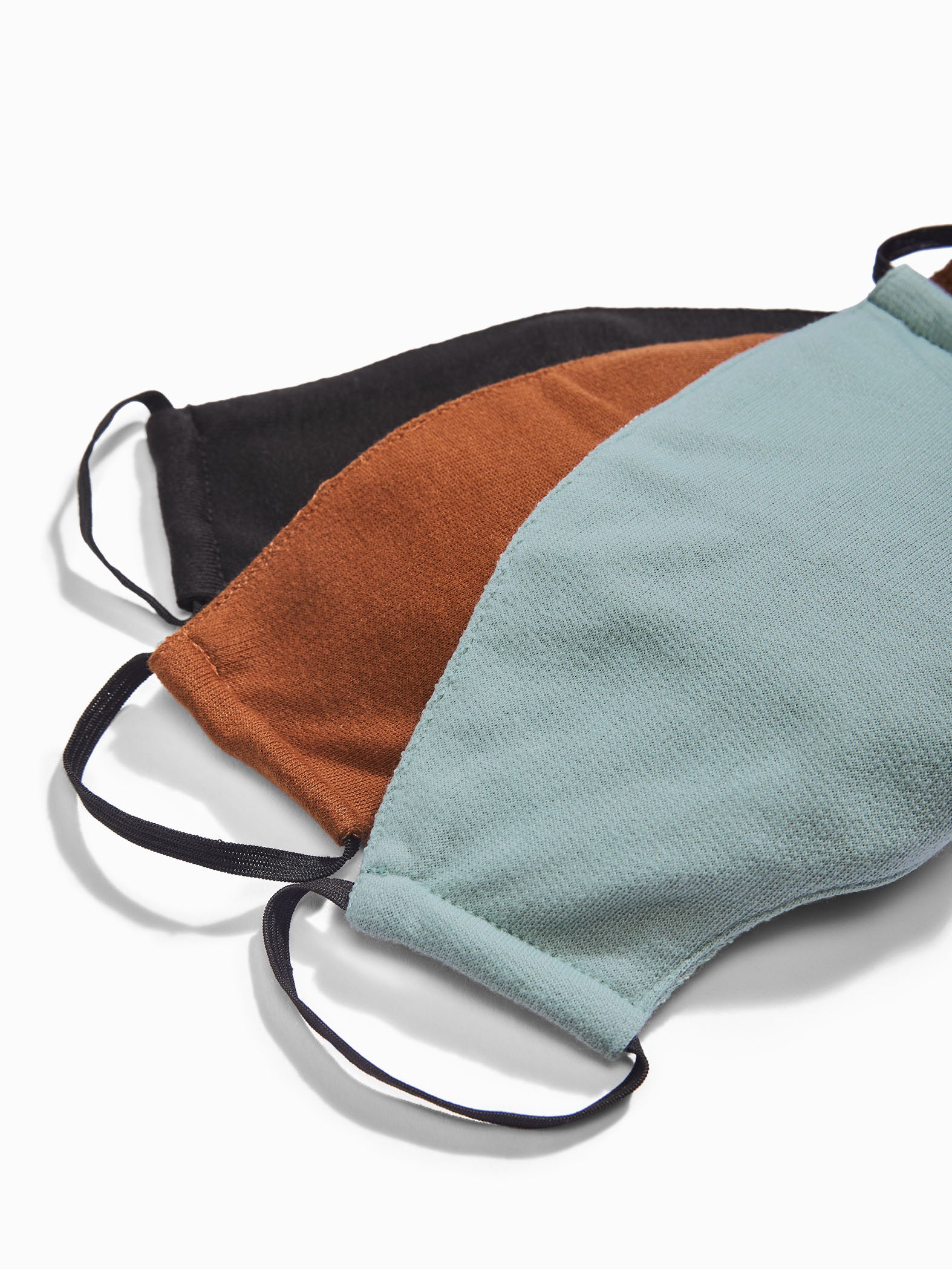 Rust, Black & Mint Face Mask Set