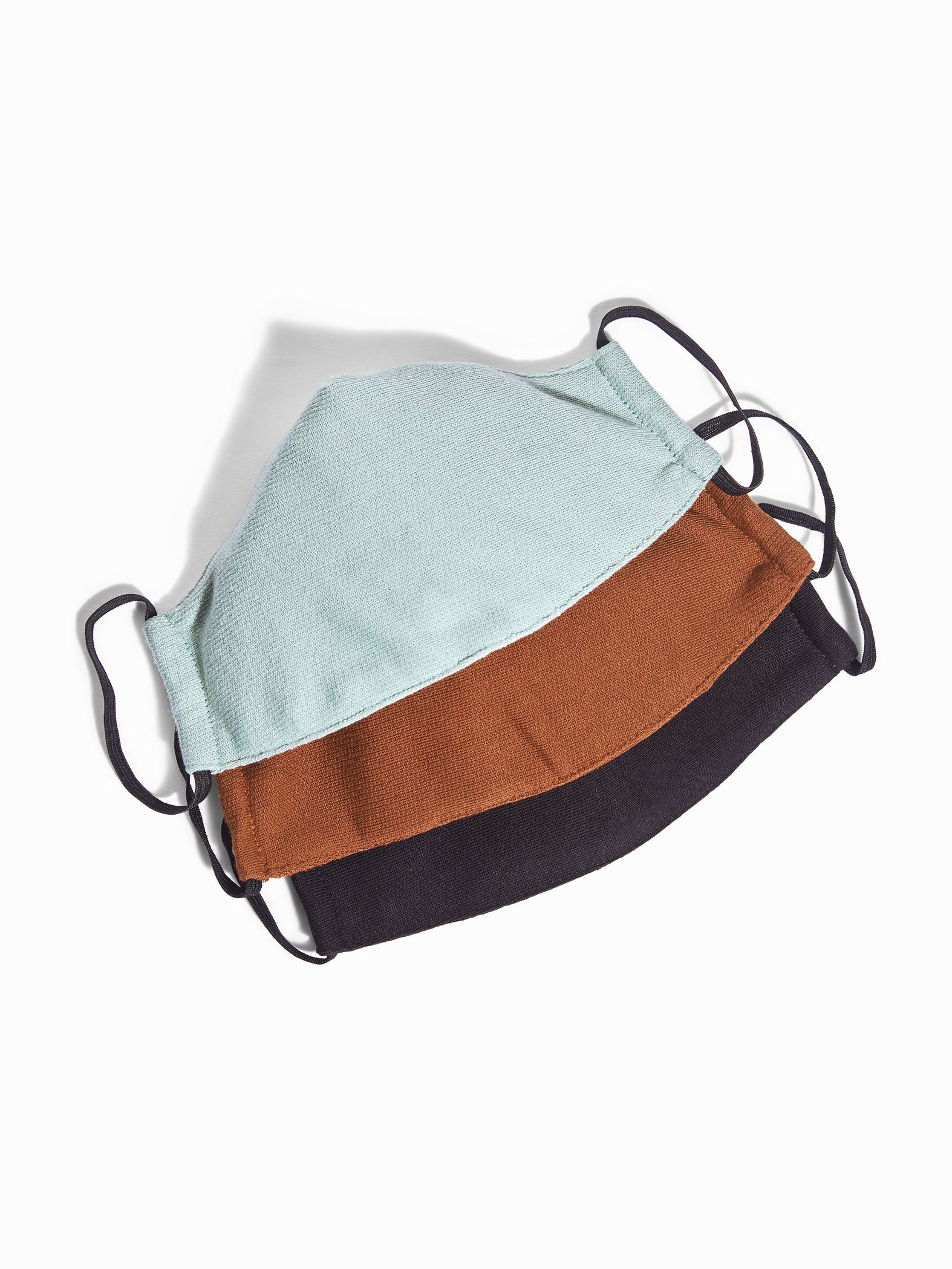 Rust, Black & Mint Face Mask Set