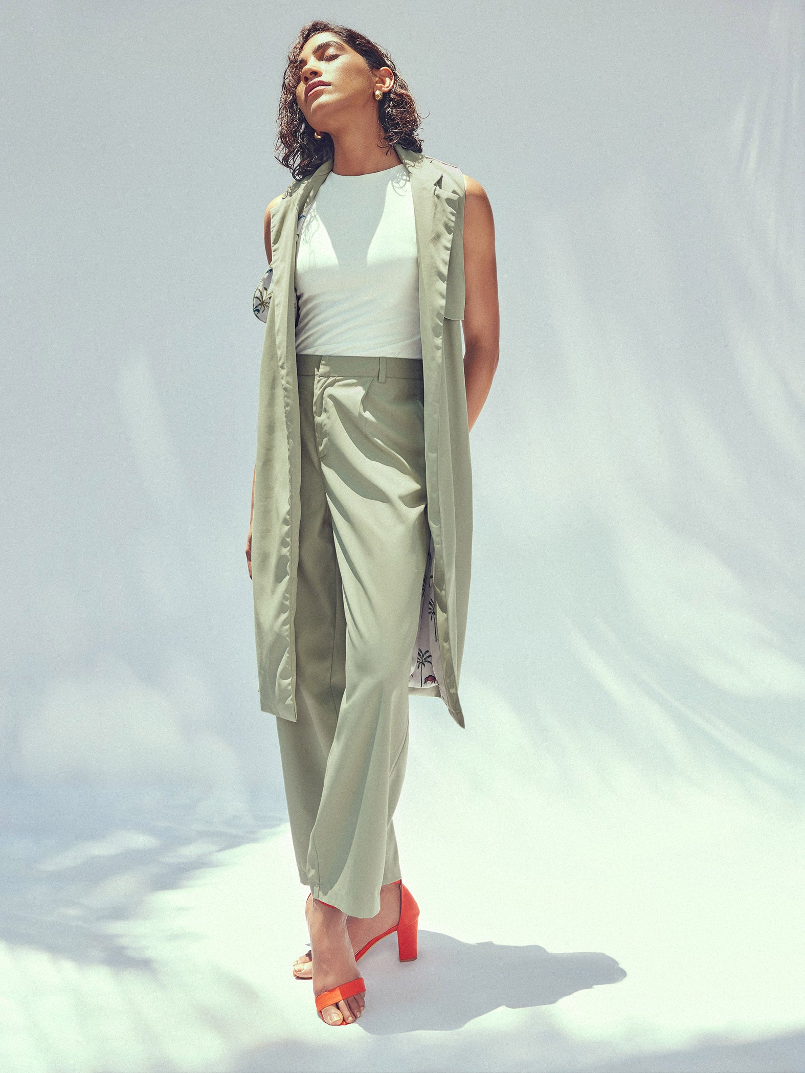 Sage Straight Fit Trousers