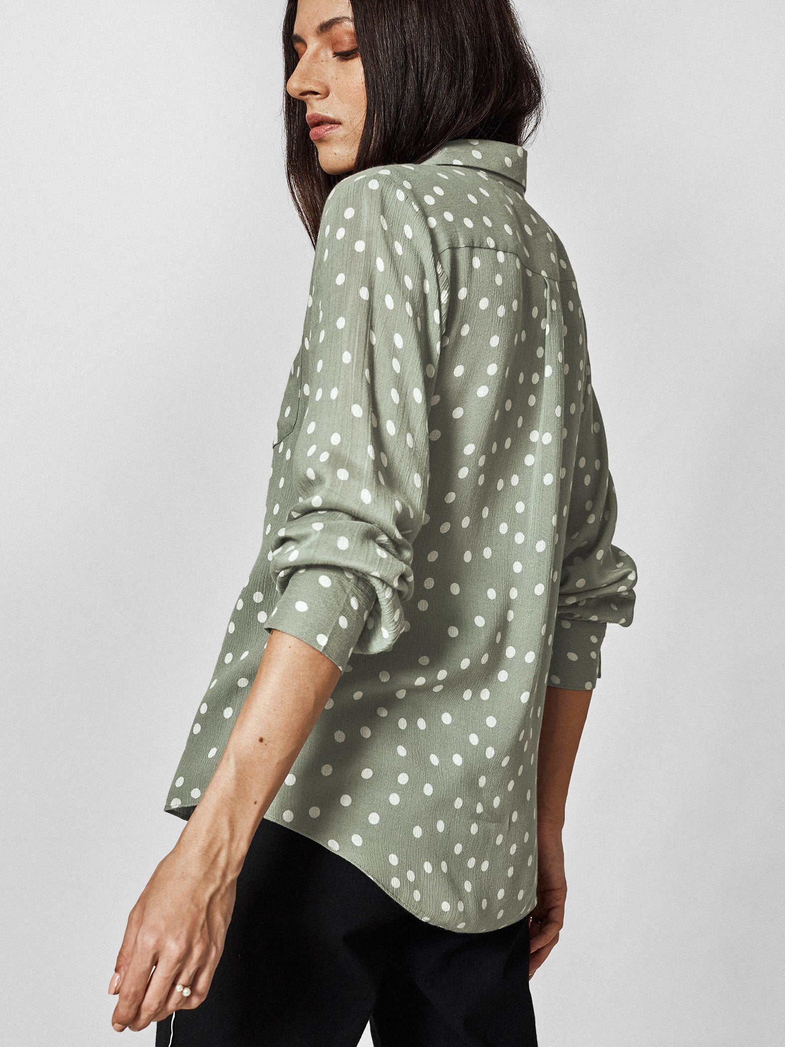 Sage Polka Shirt