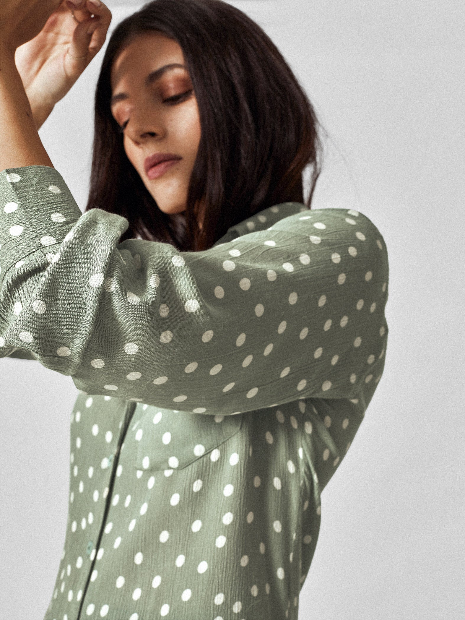 Sage Polka Shirt