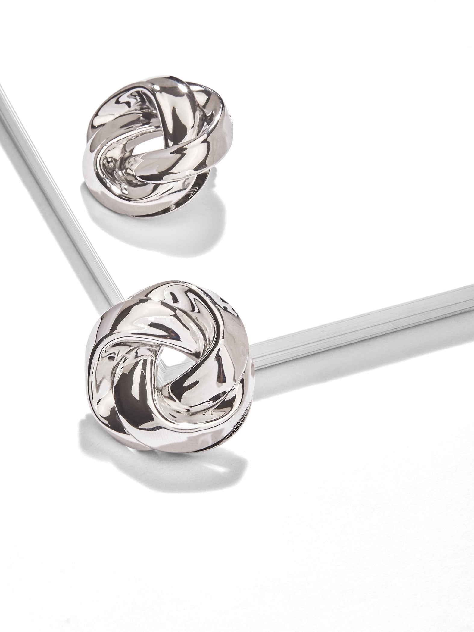 Silver Knot Studs