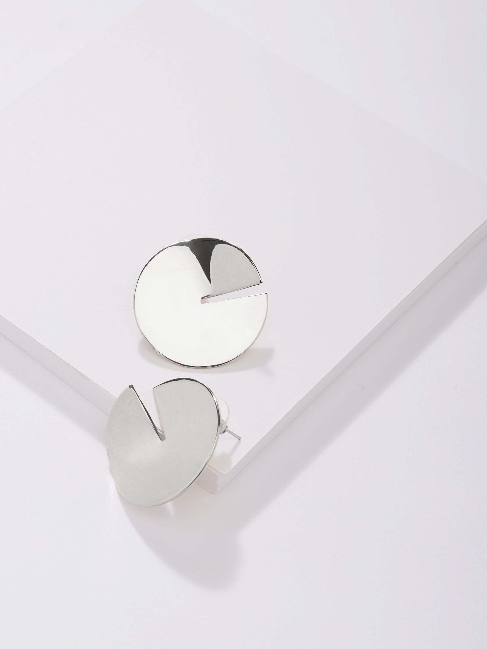 Silver Disc Earrings