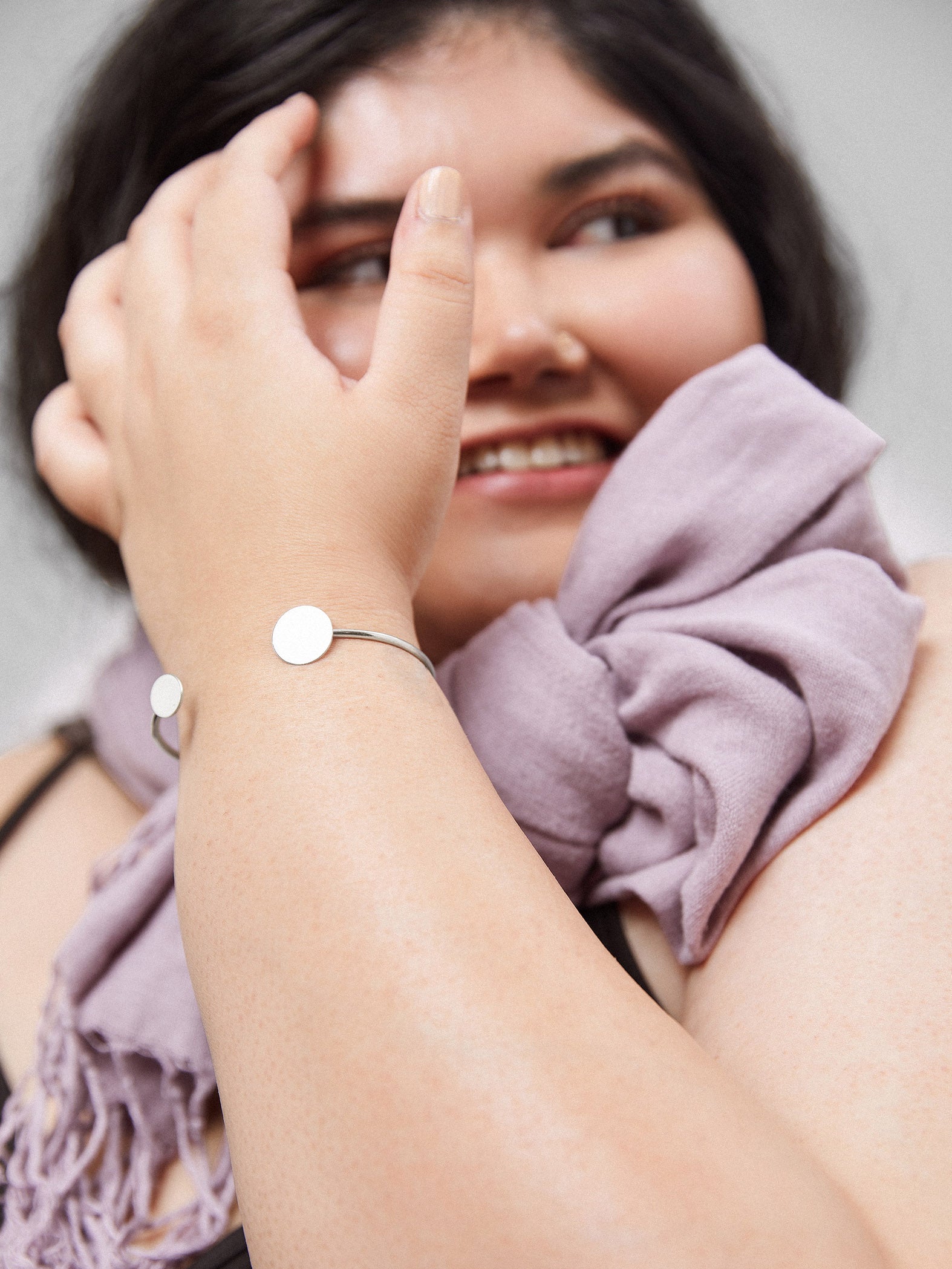 Silver Dual Circle Cuff