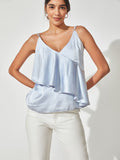 Sky Blue Satin Cami