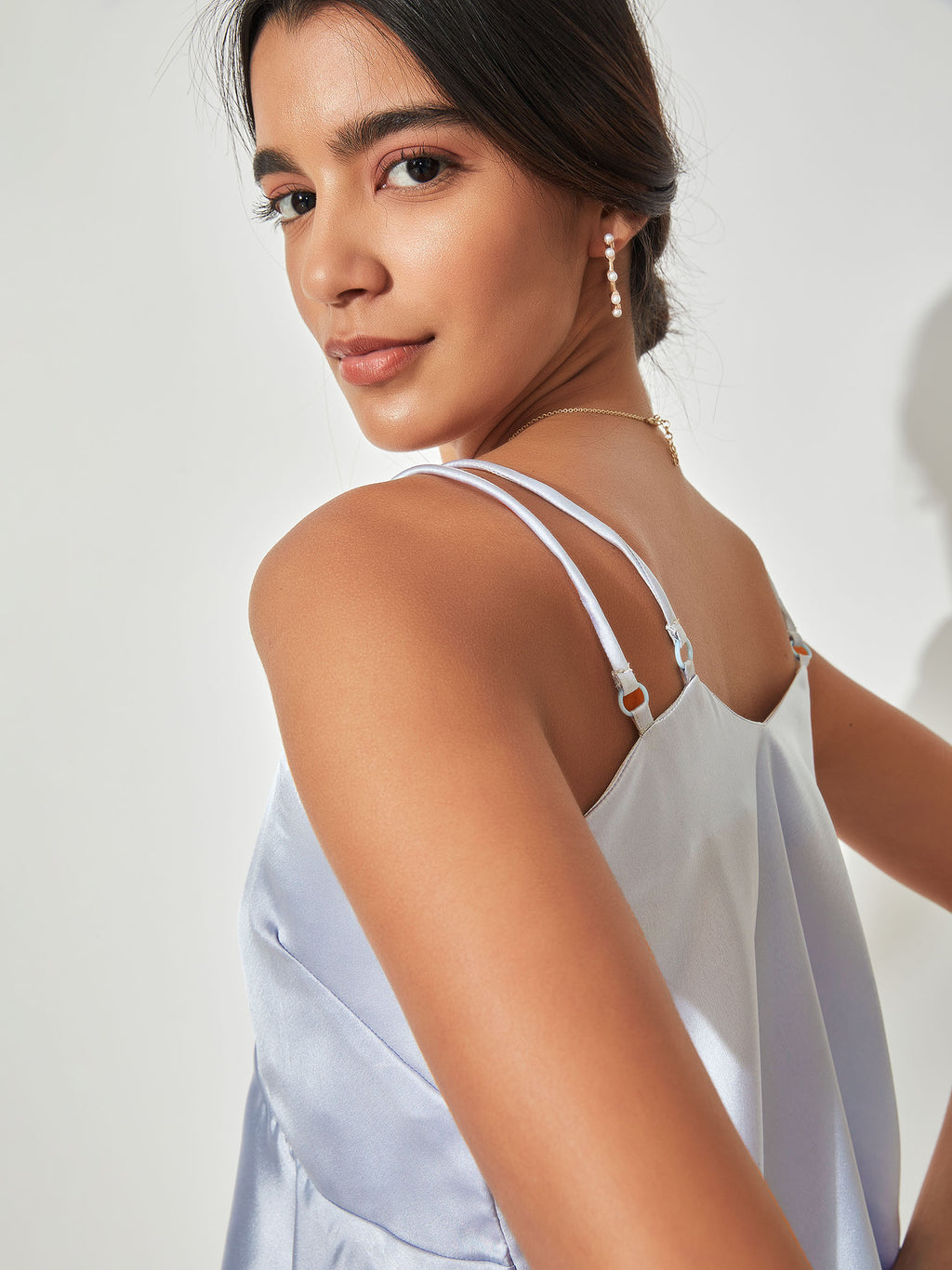 Sky Blue Satin Cami
