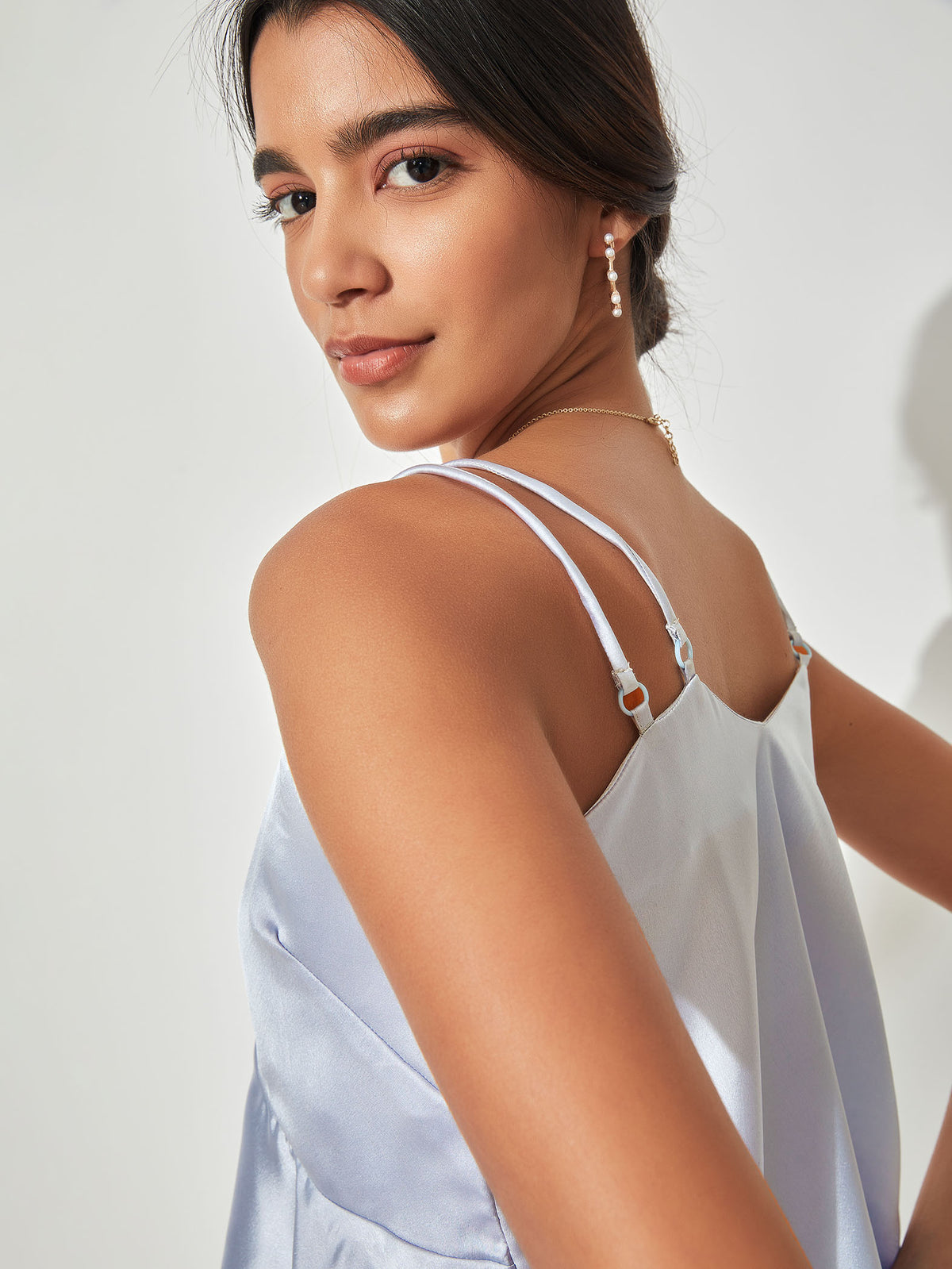 Sky Blue Satin Cami